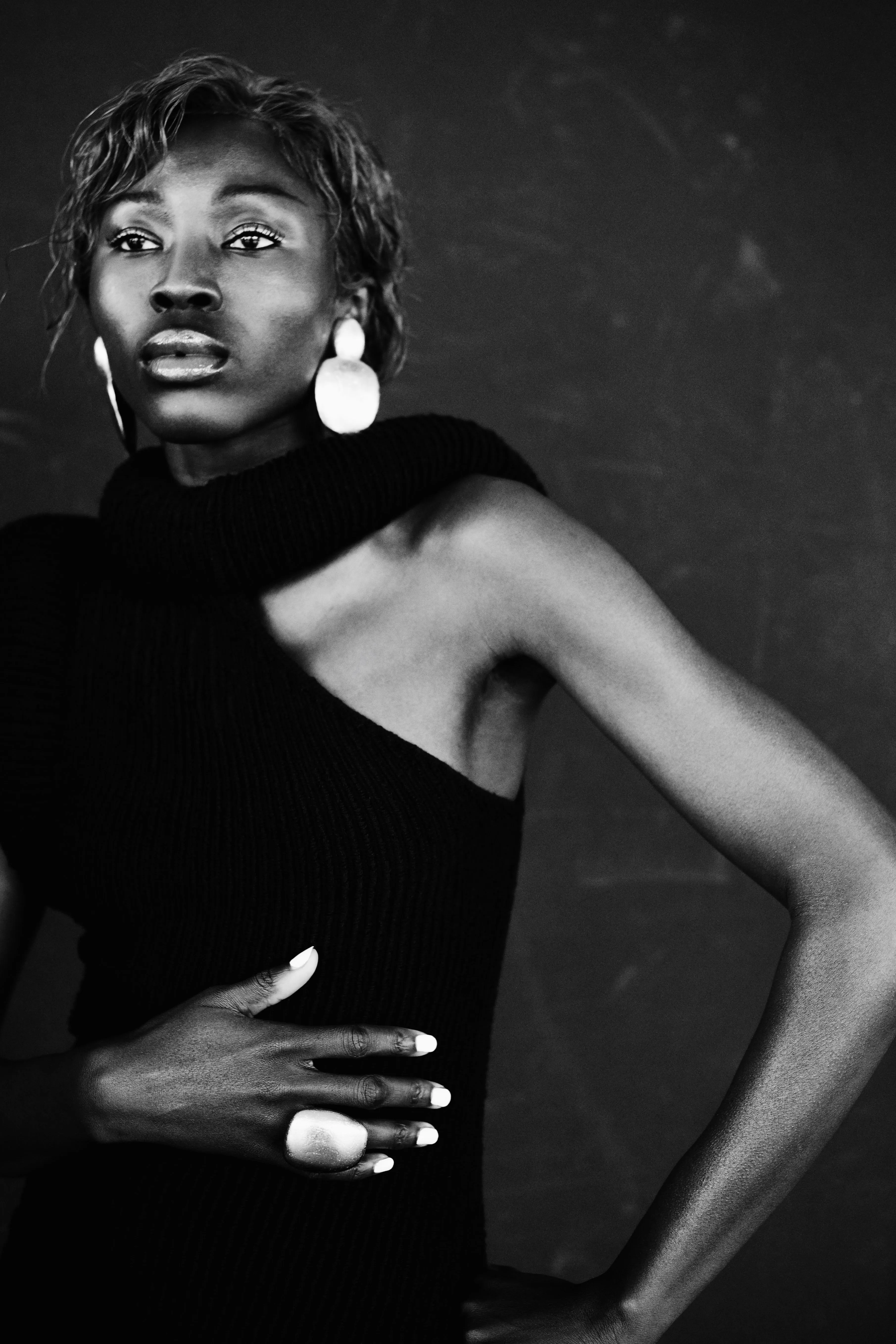 Luma earring: silverfoil, acacia wood sold by Monies product image thumbnail 2