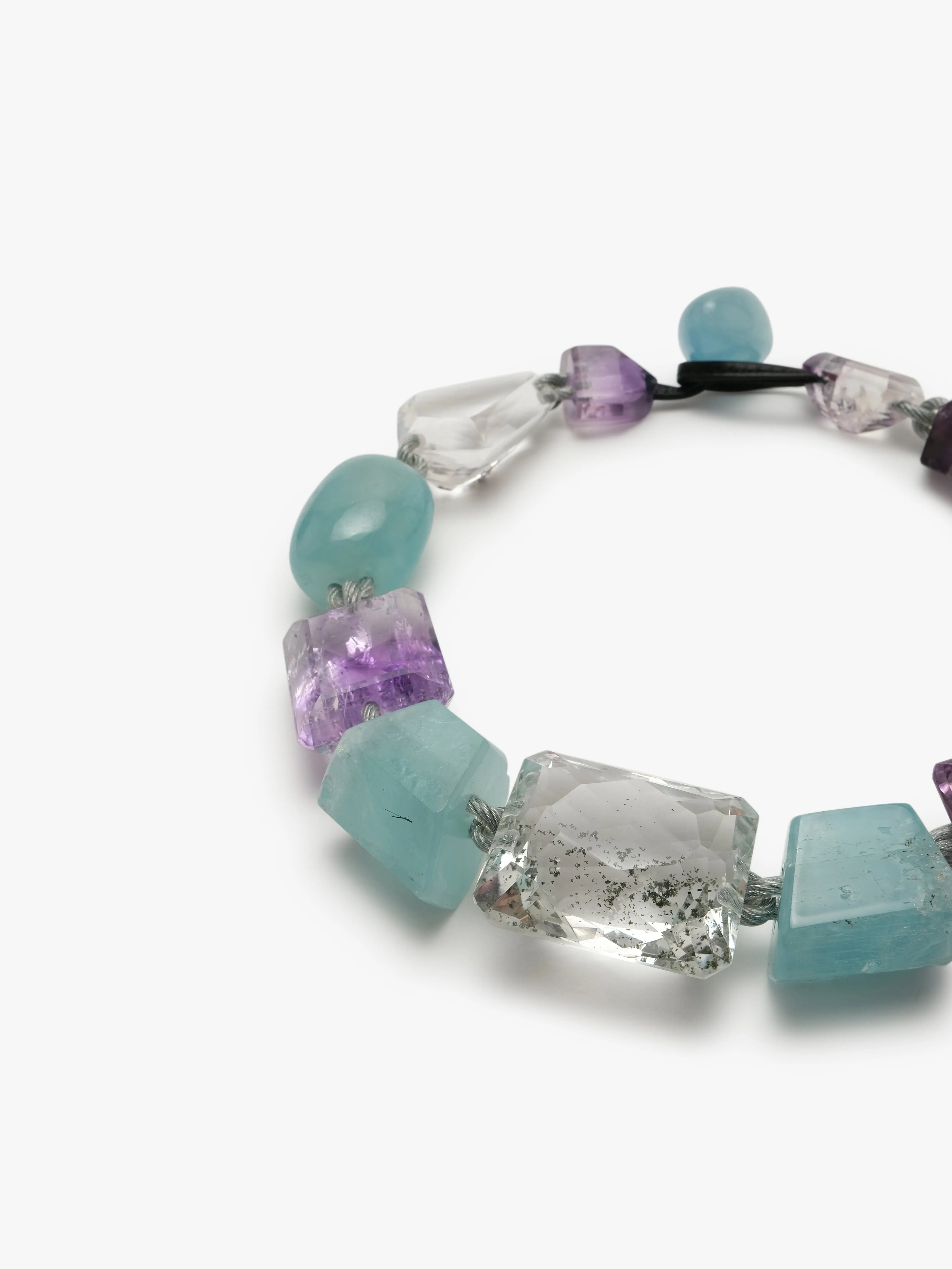 Necklace: aquamarine, amethyst, quartz sold by Monies product image thumbnail 5