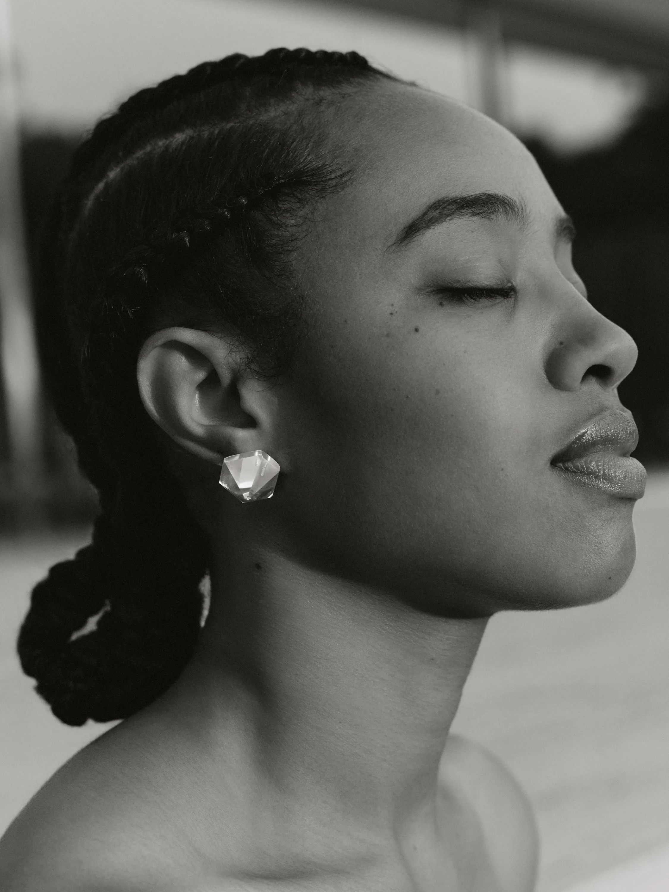 Éclat stud earrings: mountain crystal sold by Monies product image thumbnail 2