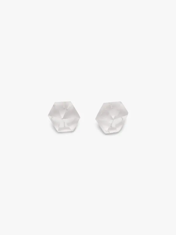 Éclat stud earrings: mountain crystal sold by Monies