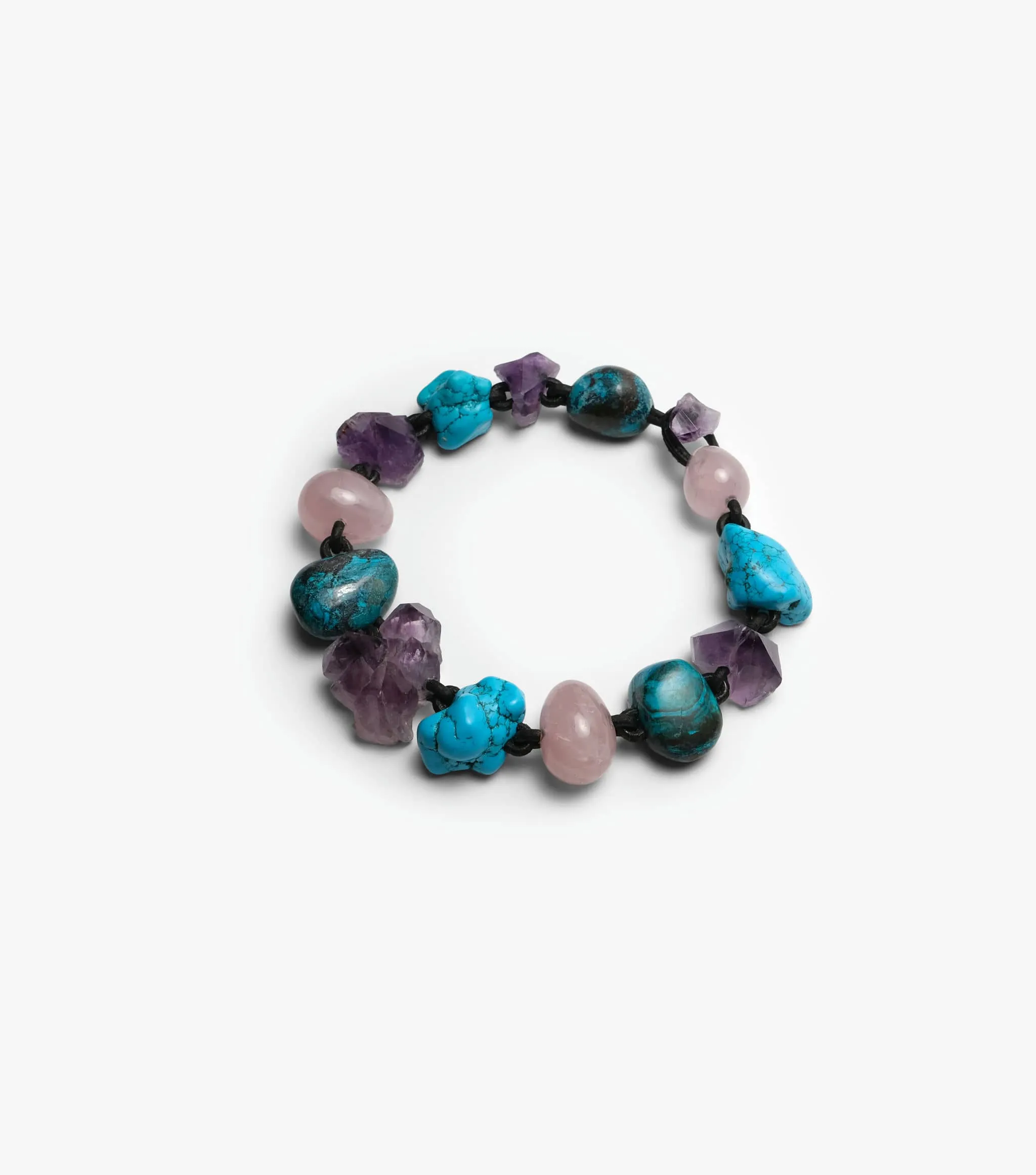Necklace: turquoise, rose quartz, amethyst sold by Monies product image thumbnail 3