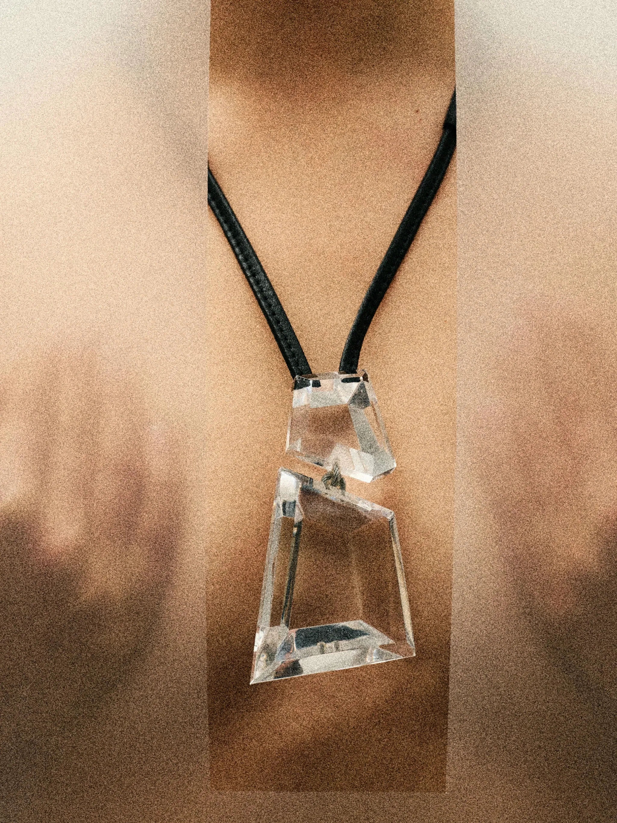 Livia pendant: acrylic, wire, leather sold by Monies product image thumbnail 2