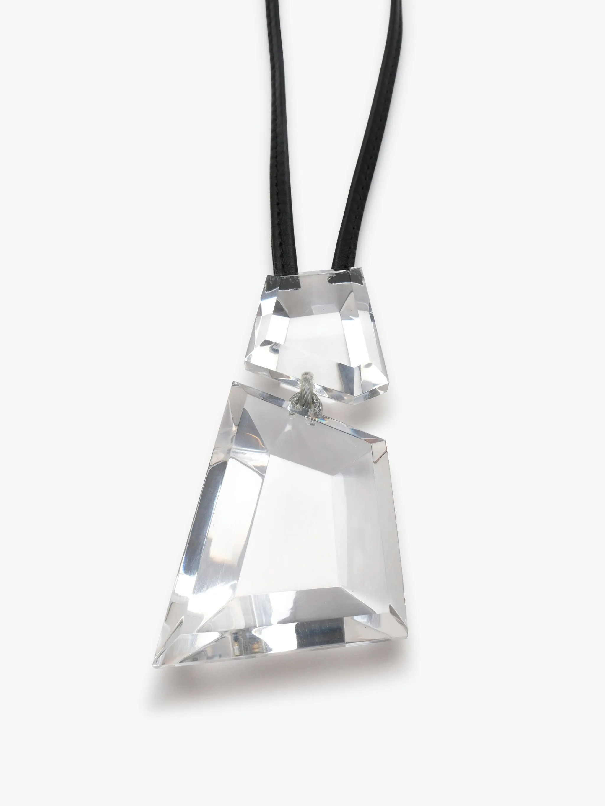 Livia pendant: acrylic, wire, leather sold by Monies product image thumbnail 4