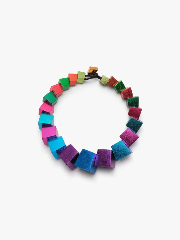 Aether necklace: acacia, metallic foil sold by Monies