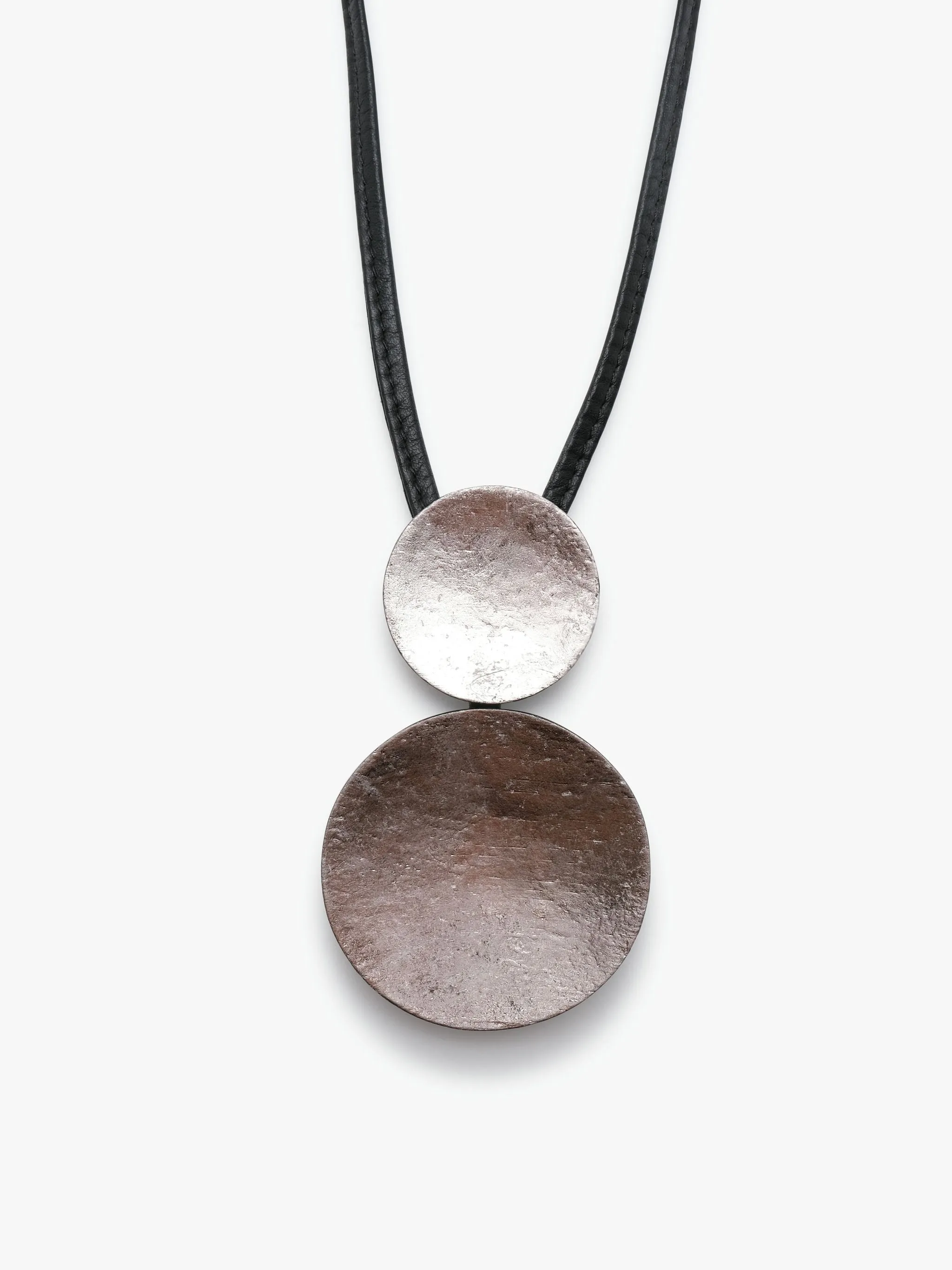 Seris pendant: acacia, silverfoil, leather sold by Monies product image thumbnail 3