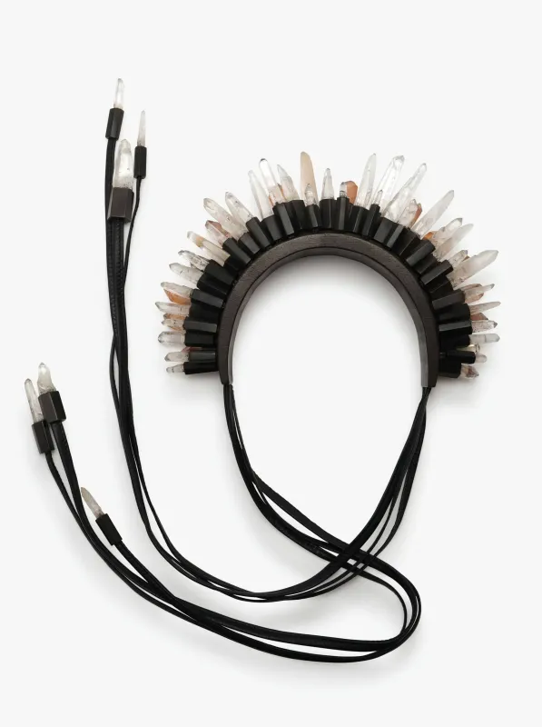 50th anniversary head piece: bog oak, mountain crystal sold by Monies