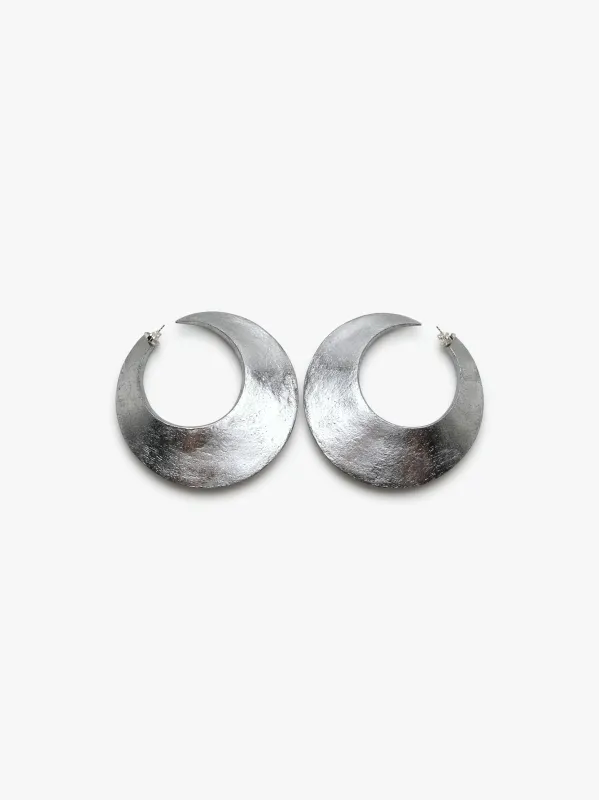 Eclipse stud earring: acacia, silverfoil sold by Monies