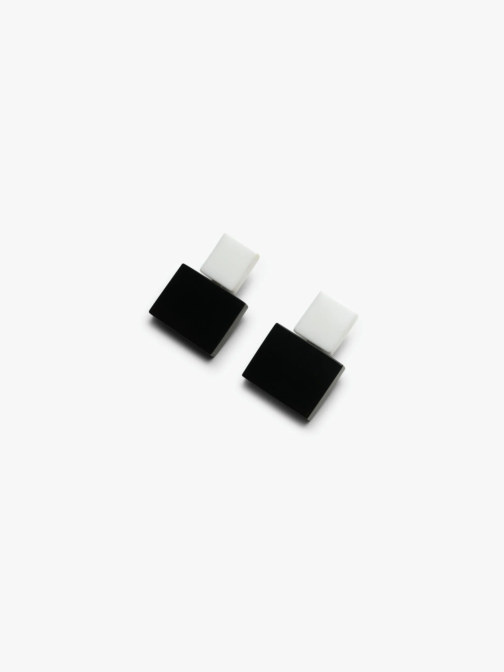 Freya earring: black/white acrylic sold by Monies product image thumbnail 3