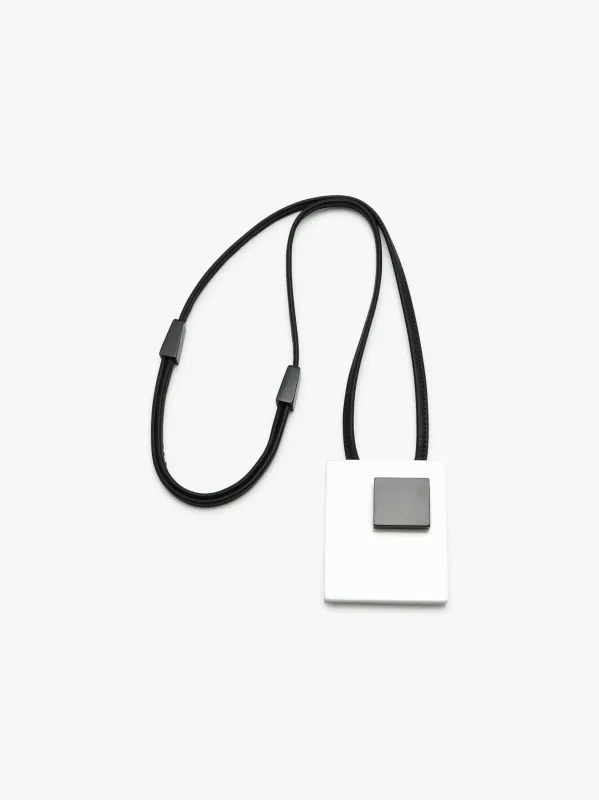 Fay pendant: black/white acrylic sold by Monies