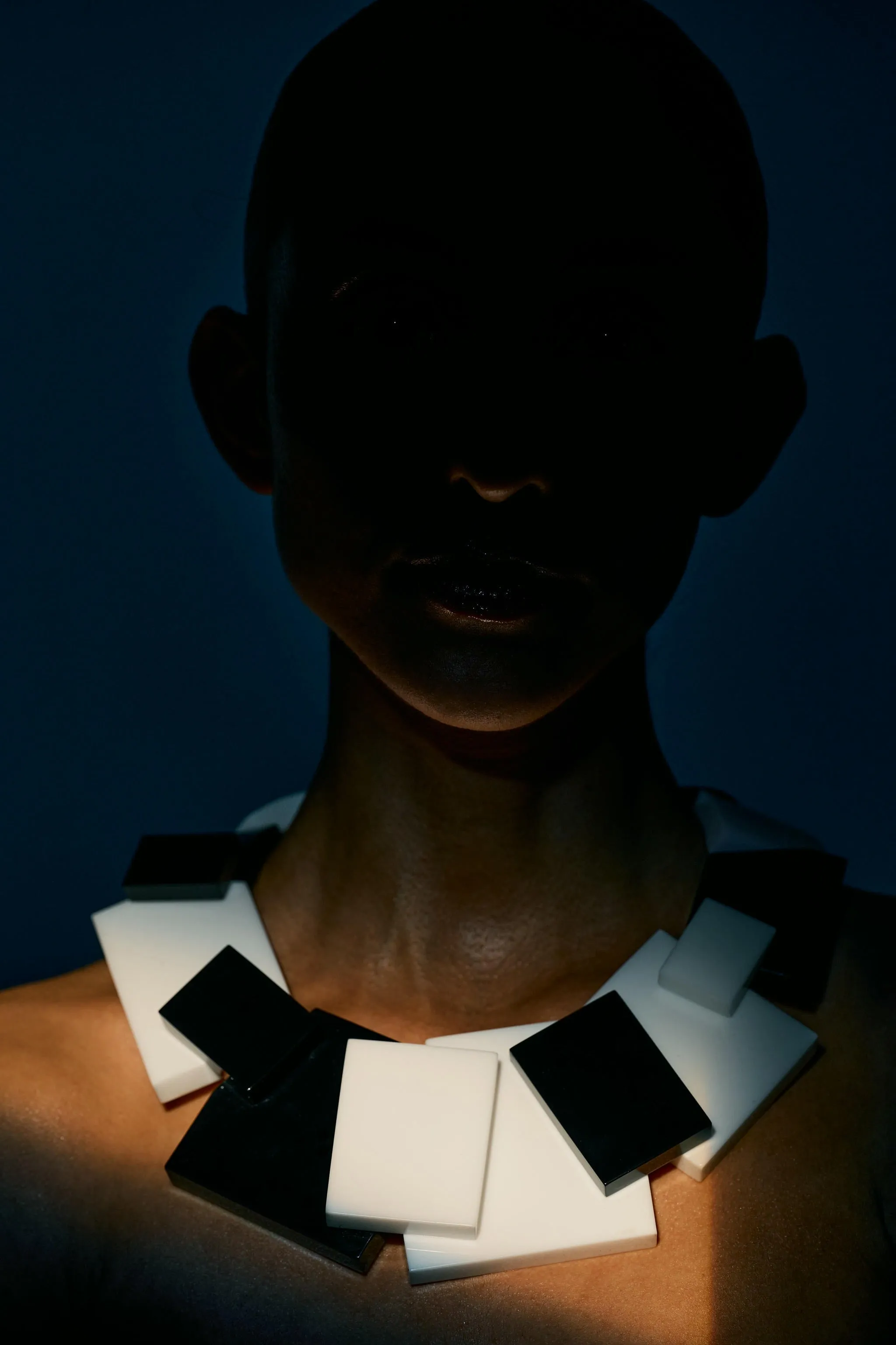 Issa necklace: black/white acrylic sold by Monies product image thumbnail 2