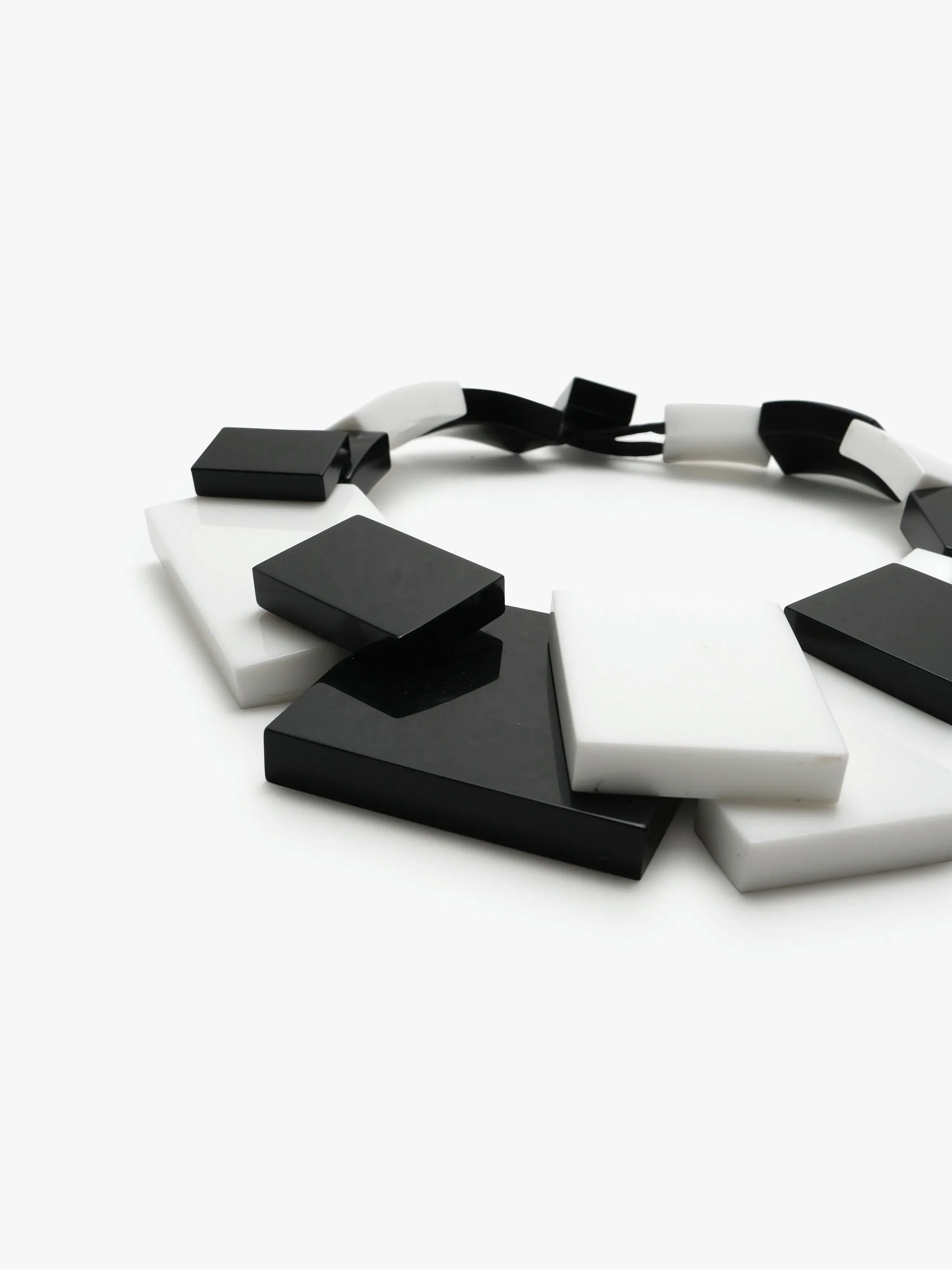 Issa necklace: black/white acrylic sold by Monies product image thumbnail 4