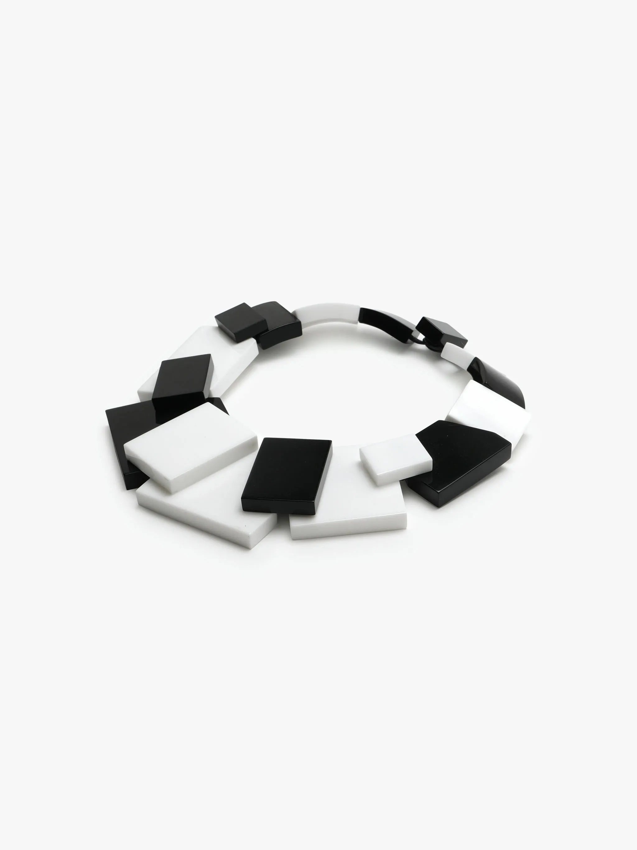 Issa necklace: black/white acrylic sold by Monies product image thumbnail 3