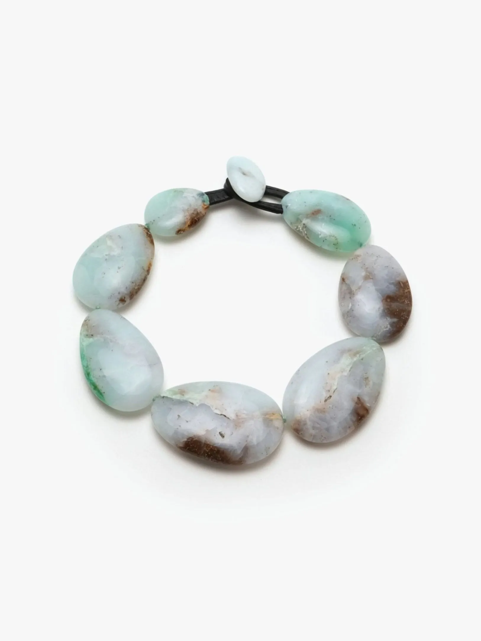 Necklace: chrysoprase sold by Monies