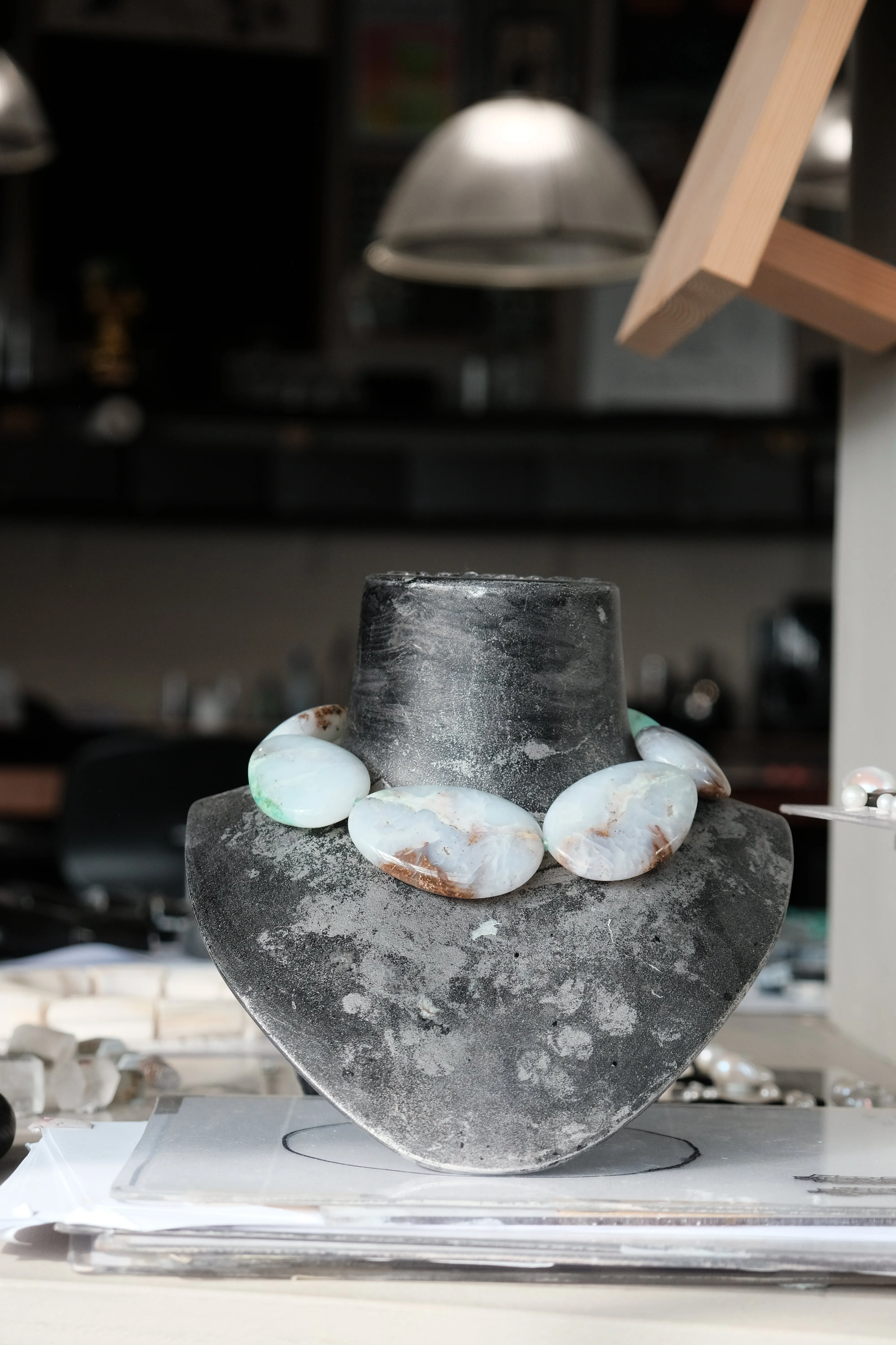 Necklace: chrysoprase sold by Monies product image thumbnail 2