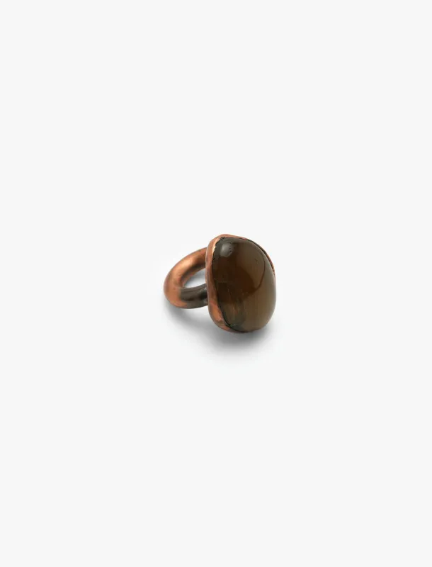 Ring: quartz, copper sold by Monies