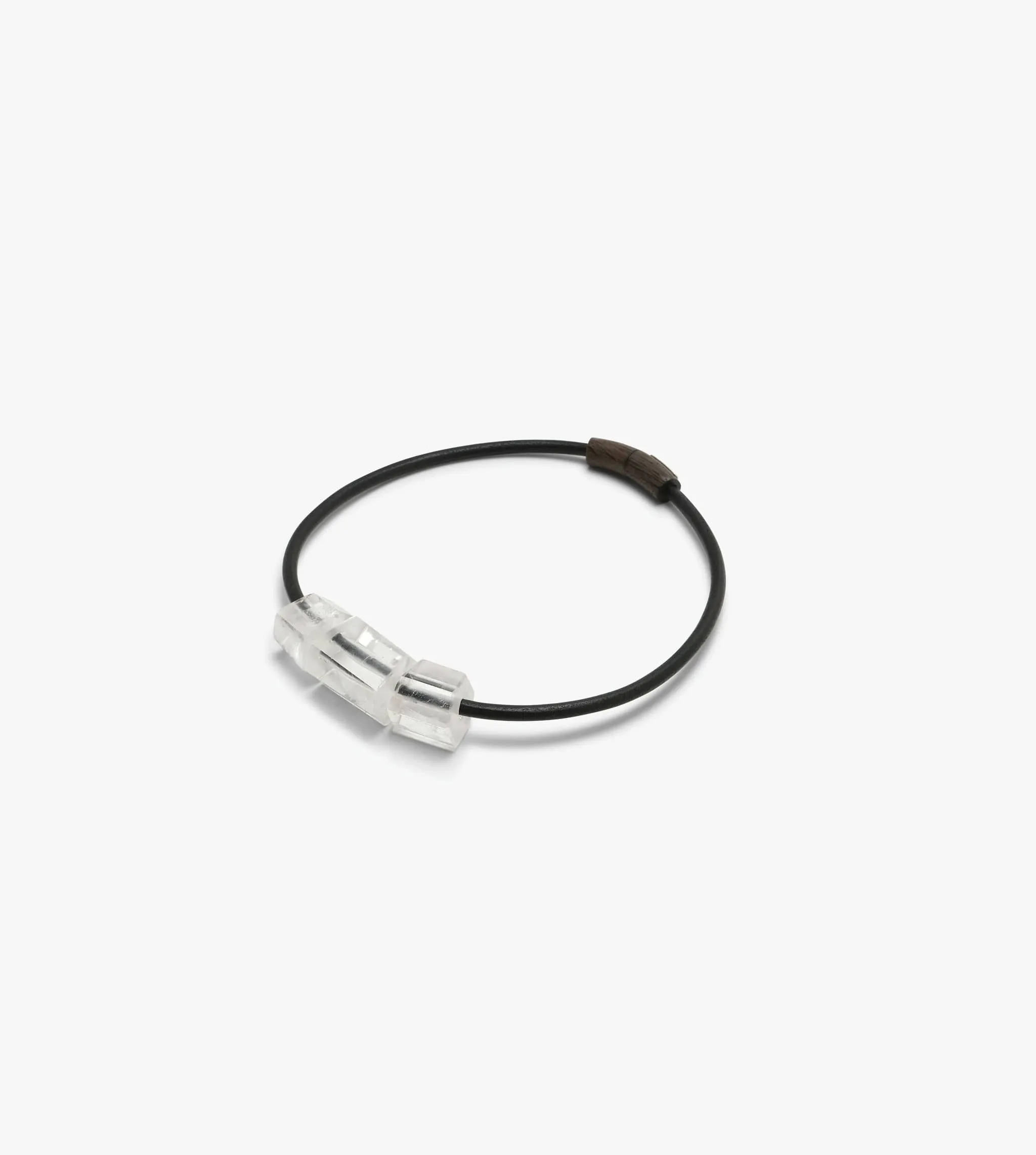 Élume necklace: leather, mountain crystal sold by Monies product image thumbnail 4