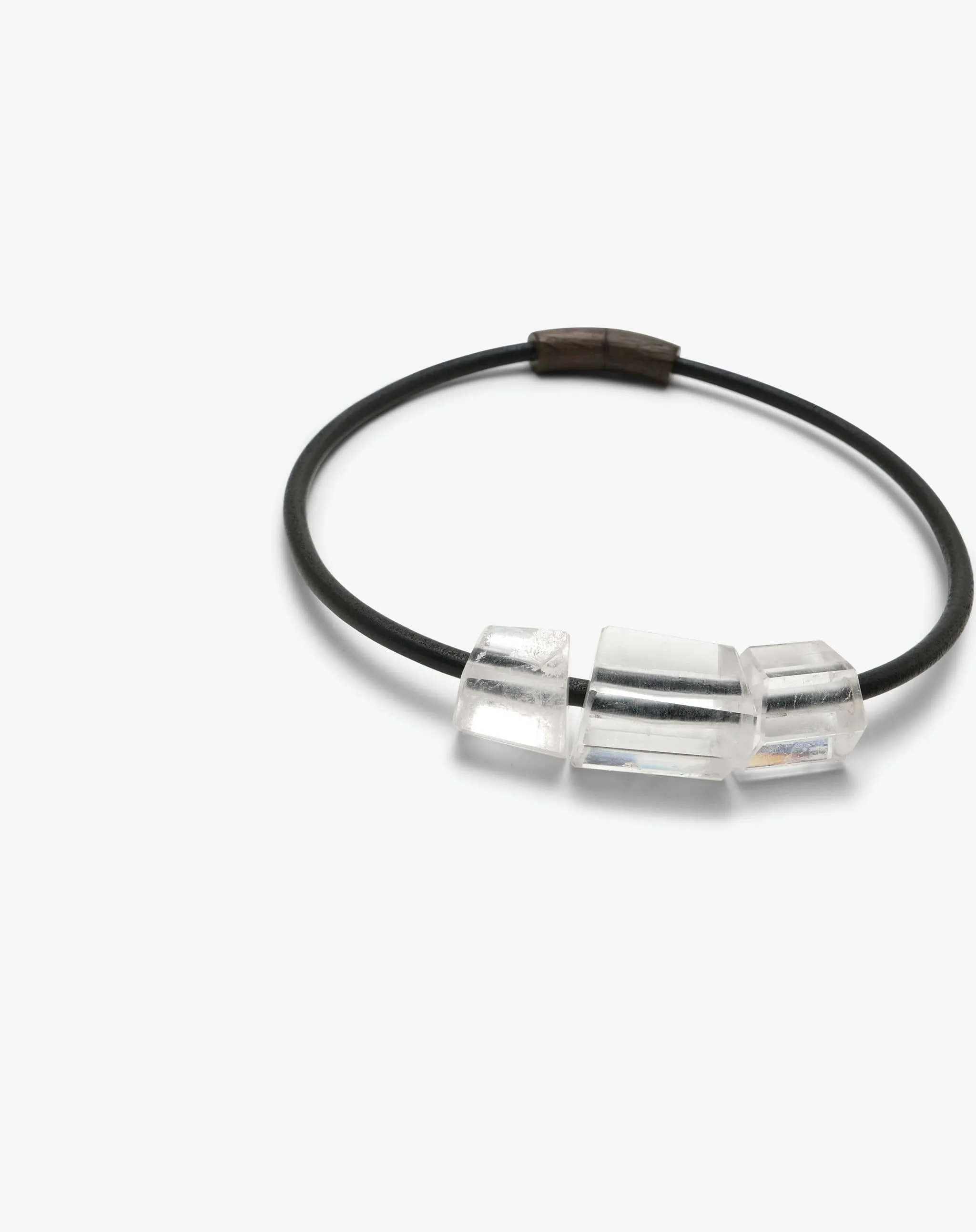 Élume necklace: leather, mountain crystal sold by Monies product image thumbnail 3