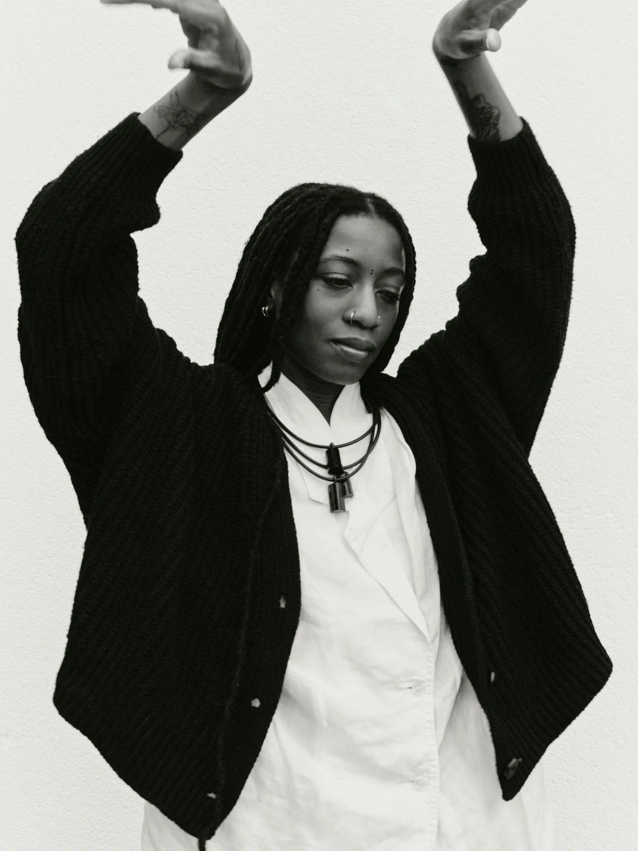 Mint necklace: leather, bog oak, tourmaline sold by Monies product image thumbnail 2