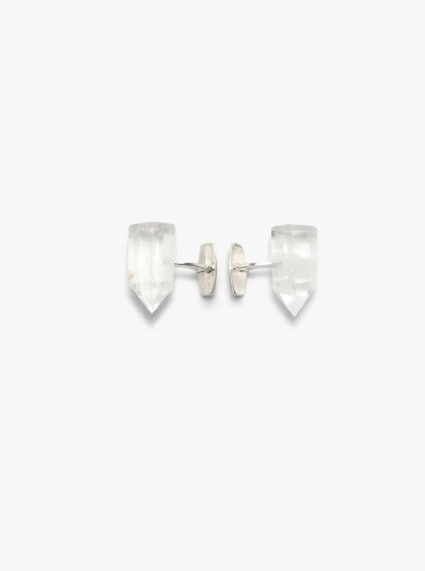 Verre cuff links: sterling silver, mountain crystal made by Monies