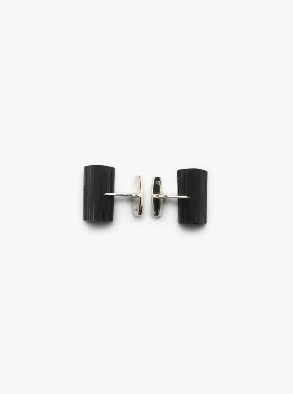 Noir cuff links: black tourmaline made by Monies