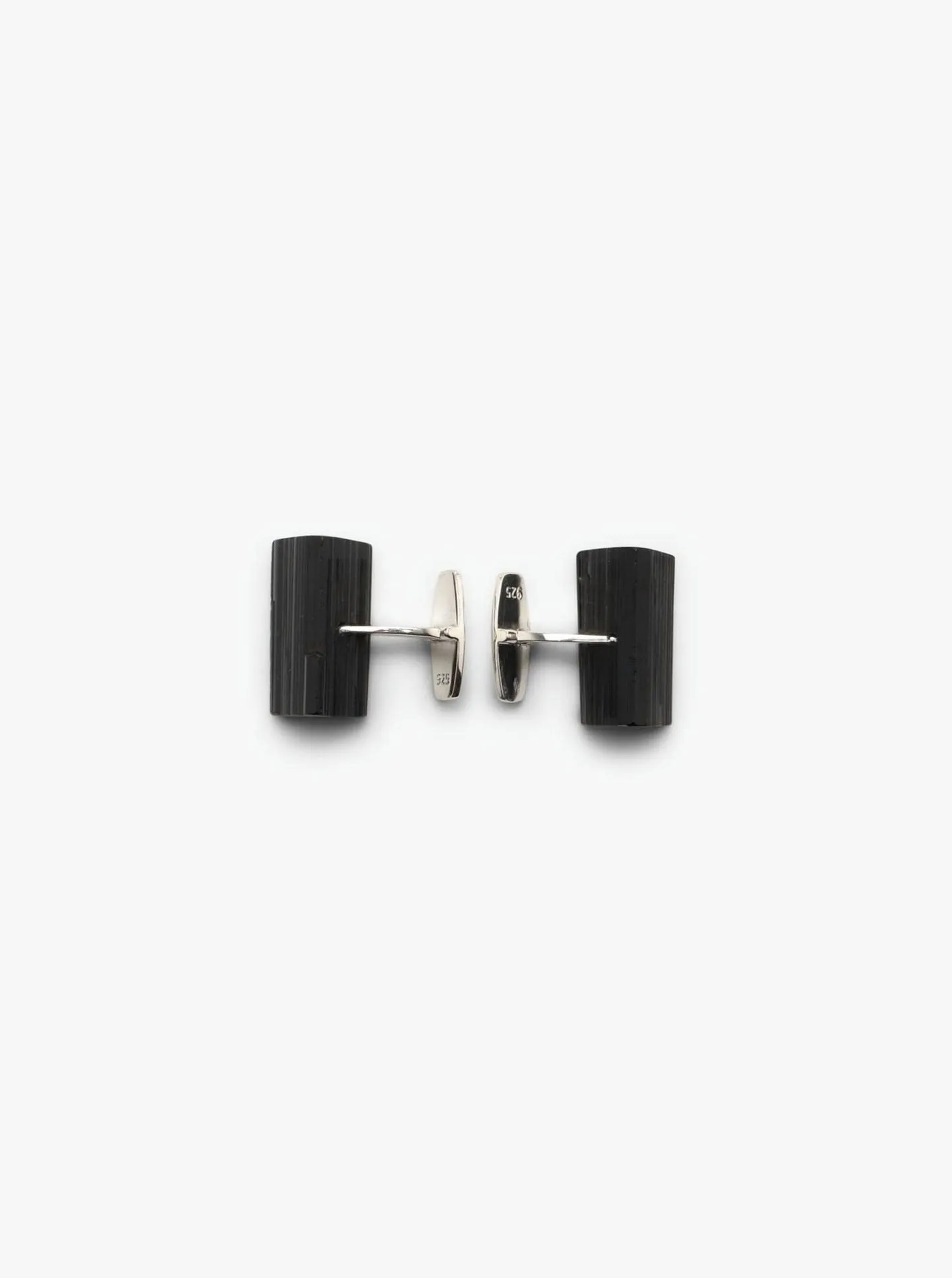 Noir cuff links: black tourmaline sold by Monies