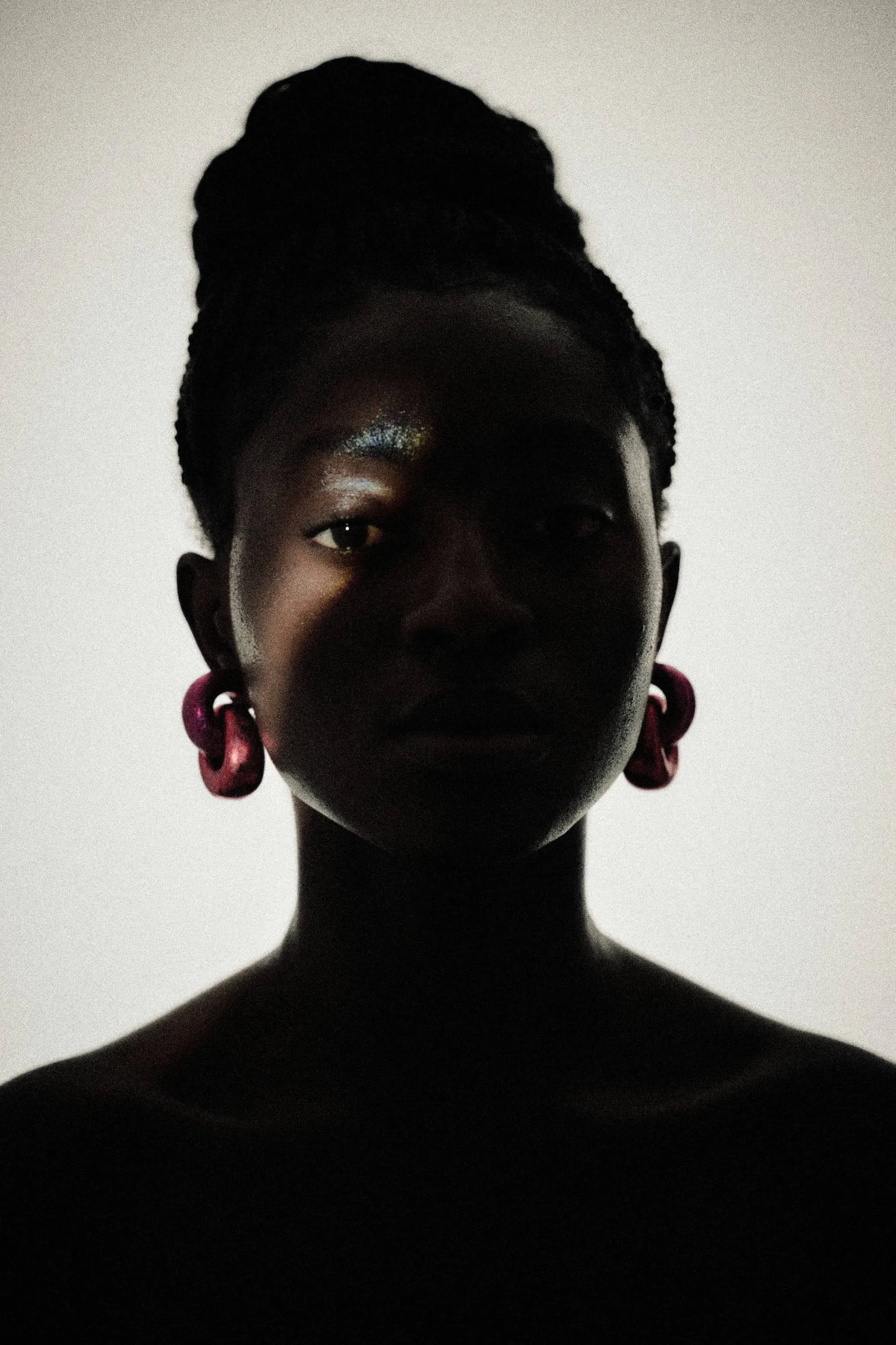 Astra earrings: red foil, acacia sold by Monies product image thumbnail 2