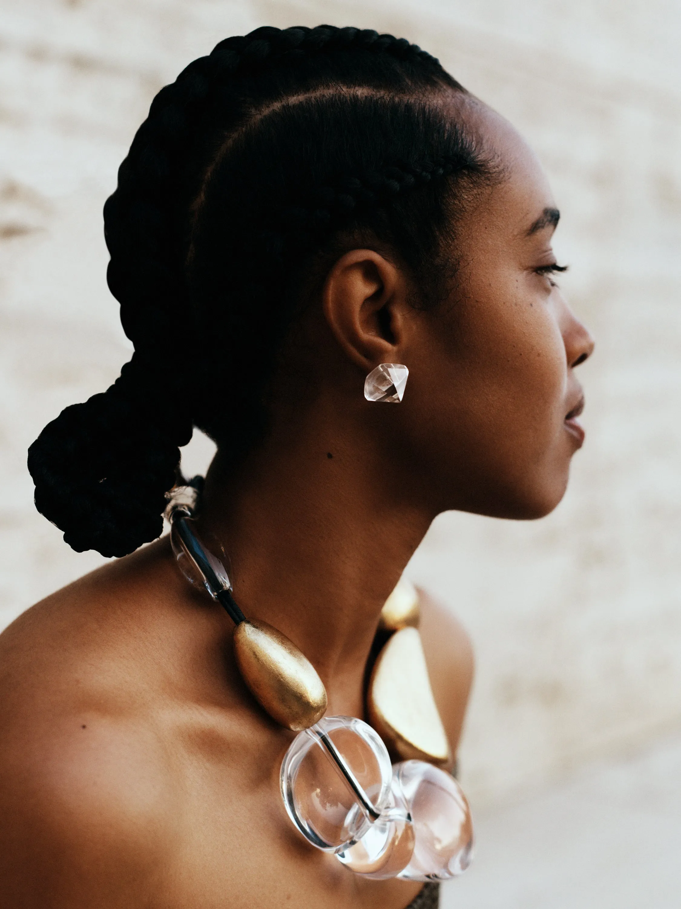 Sydney necklace: goldfoil, acrylic sold by Monies product image thumbnail 3