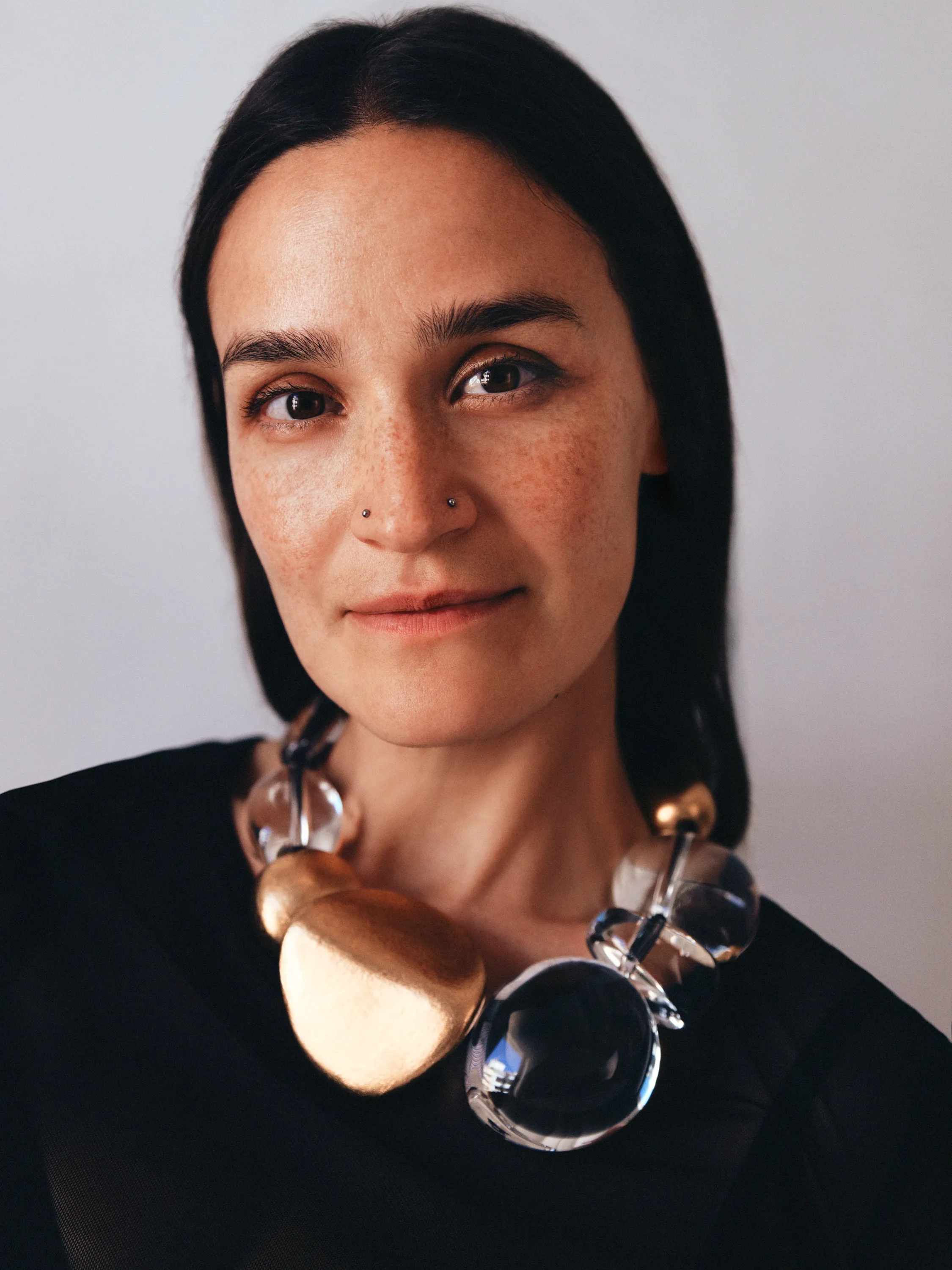 Sydney necklace: goldfoil, acrylic sold by Monies product image thumbnail 5