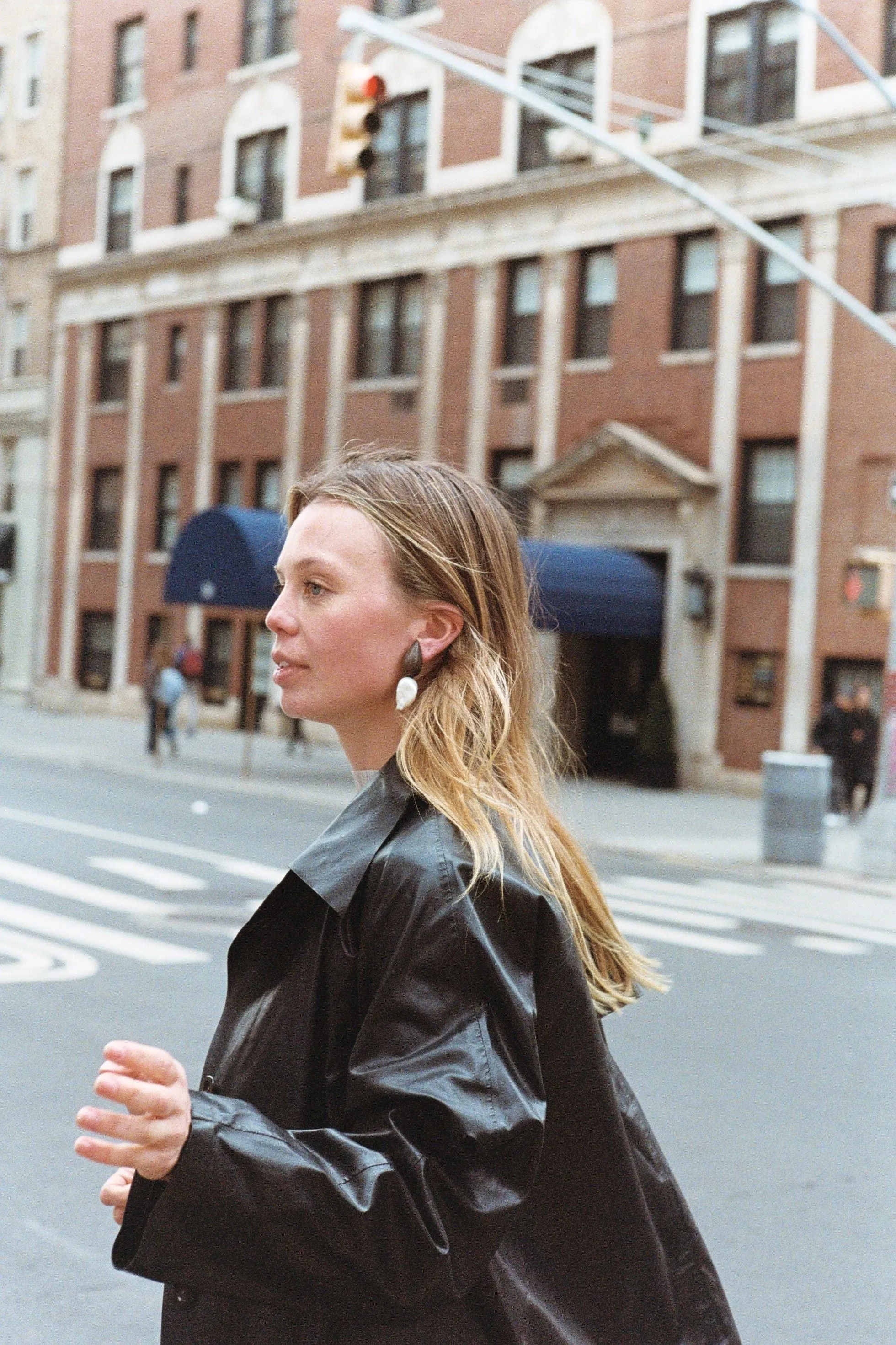 Orage earrings: baroque pearl, bog oak sold by Monies product image thumbnail 3