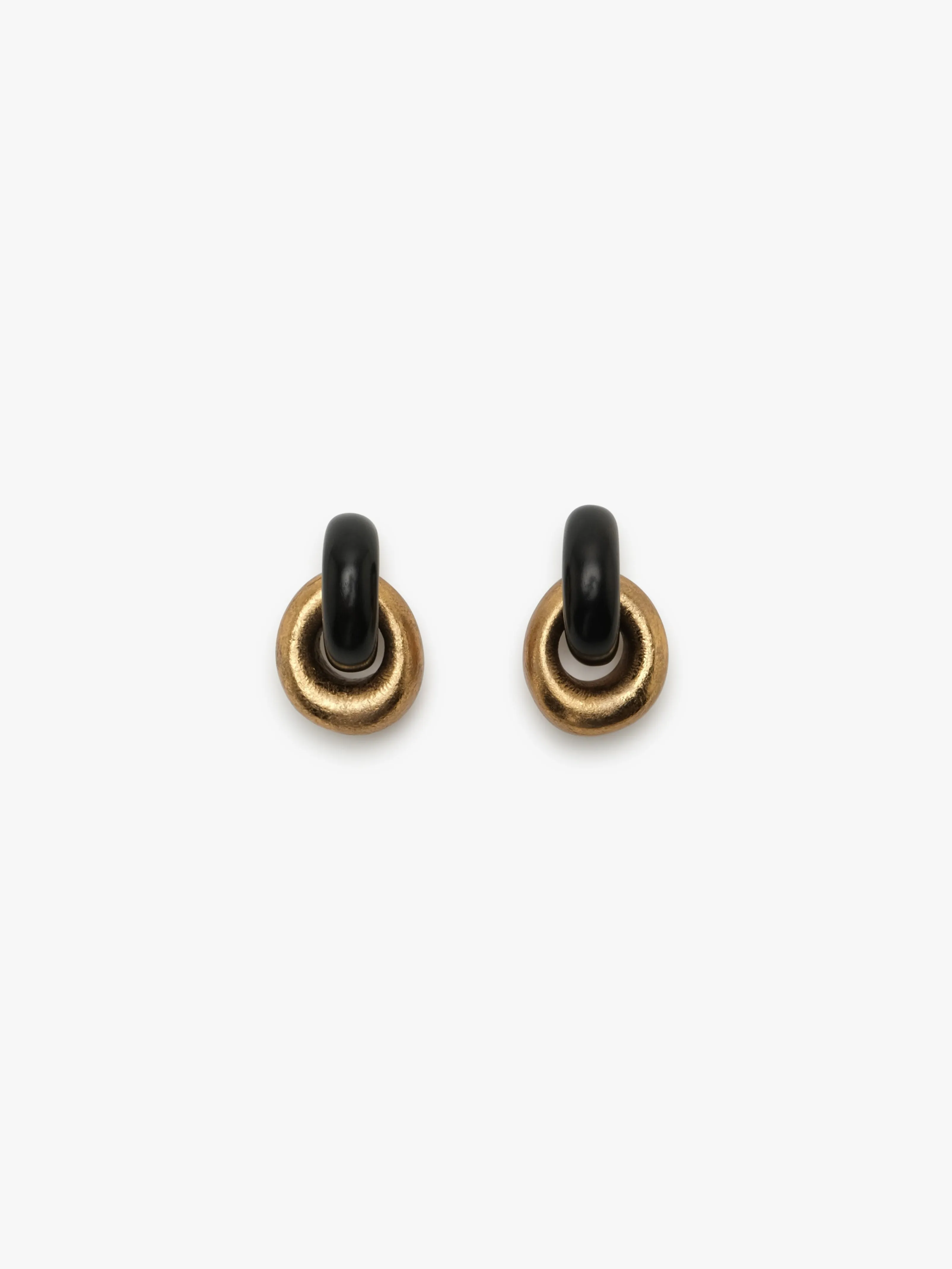 Havana earrings: black and gold sold by Monies