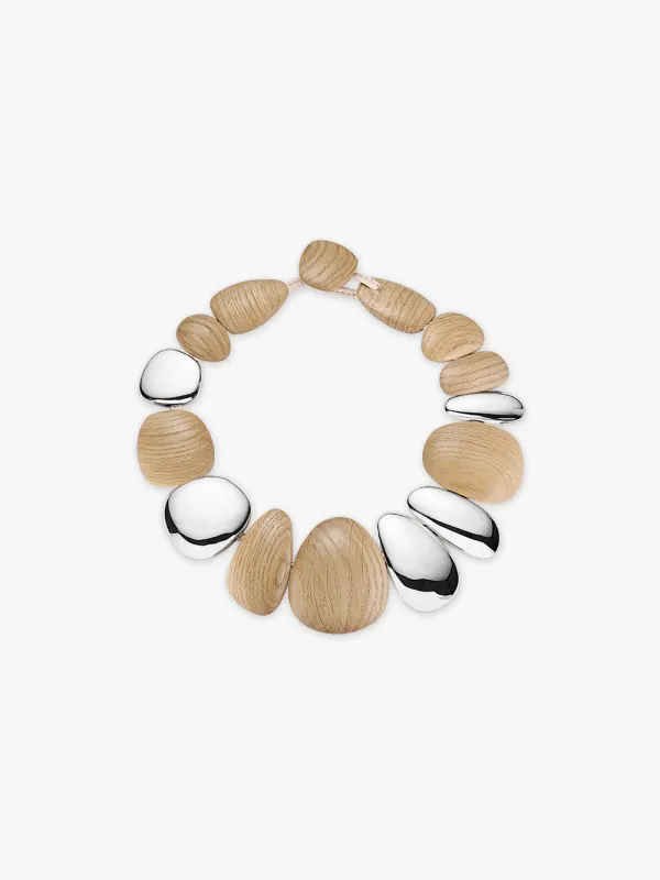 Anniversary necklace: oak, sterling silver sold by Monies