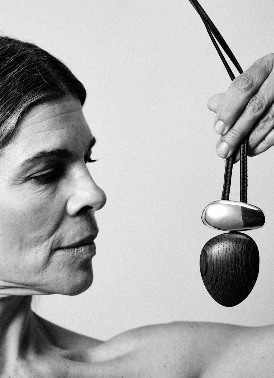 Anniversary pendant: bog oak, sterling silver, leather sold by Monies product image thumbnail 2