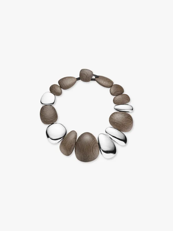 Anniversary necklace: bog oak, sterling silver sold by Monies