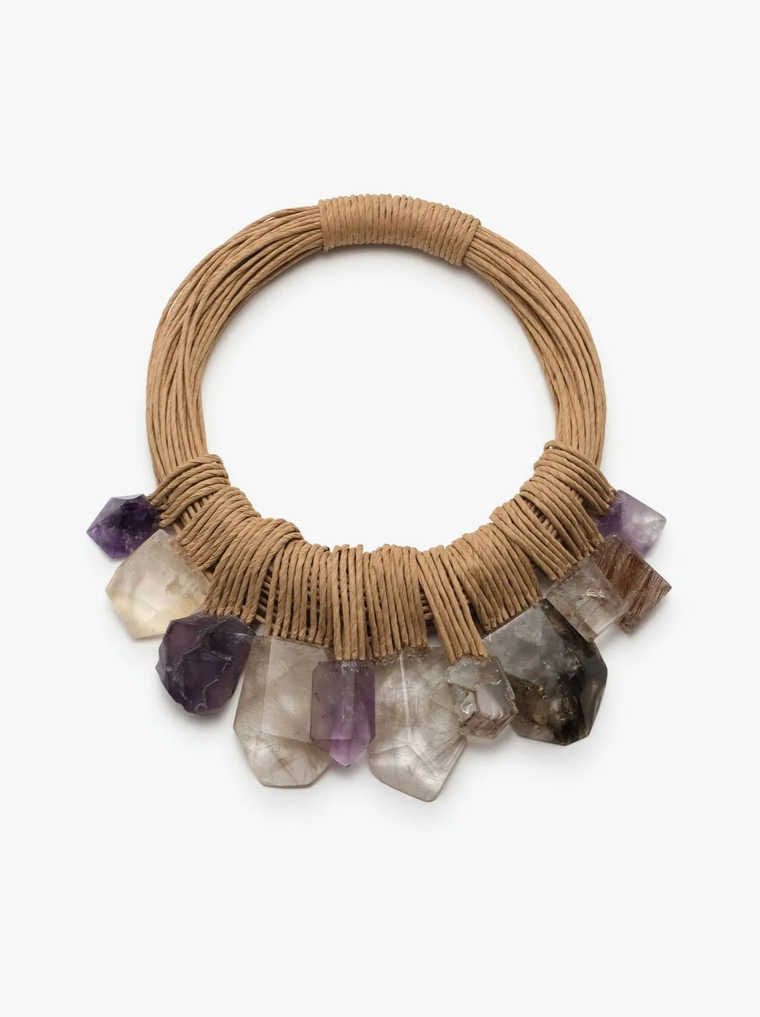 50th anniversary necklace: amethyst, crystal, quartz sold by Monies