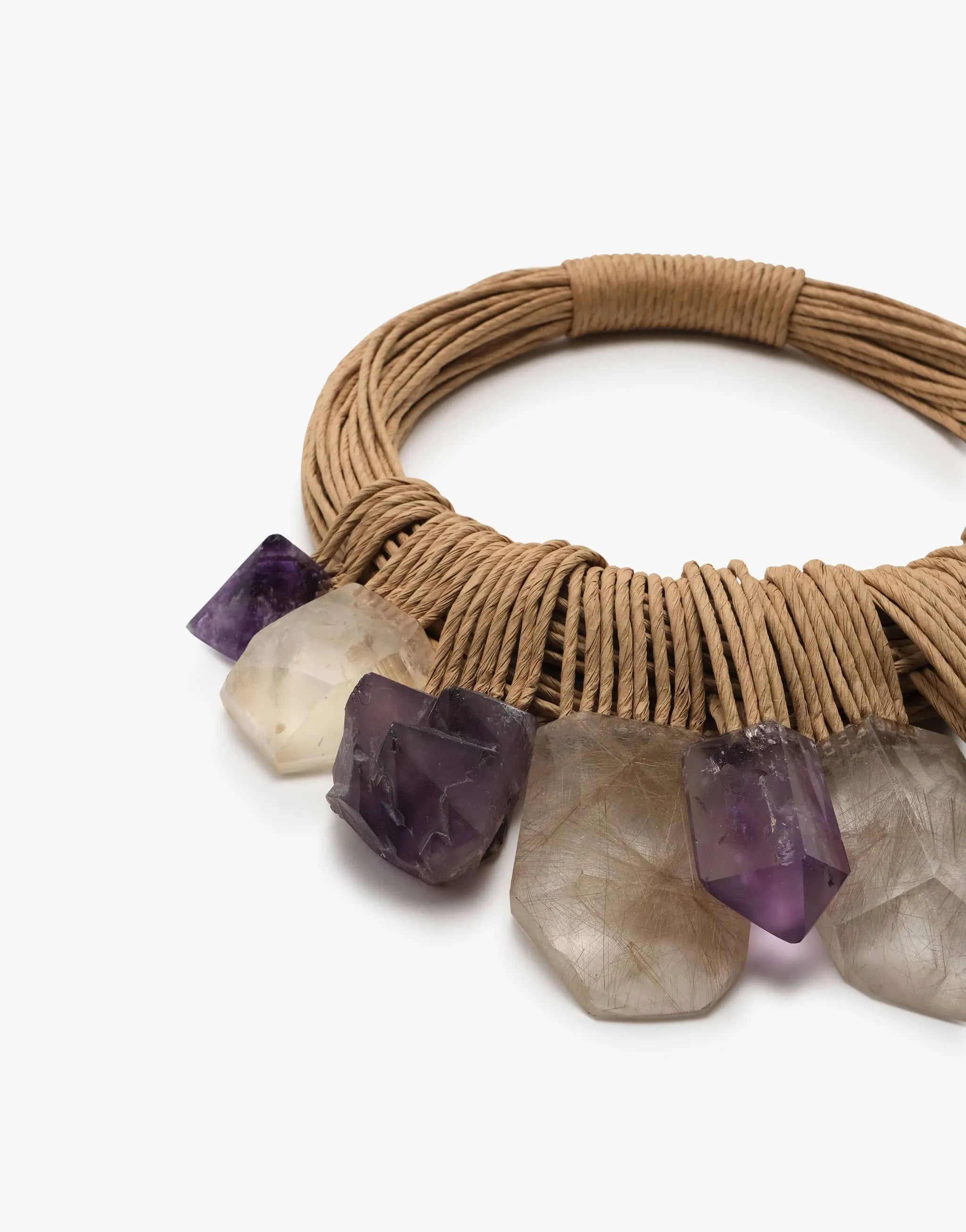 50th anniversary necklace: amethyst, crystal, quartz sold by Monies product image thumbnail 4