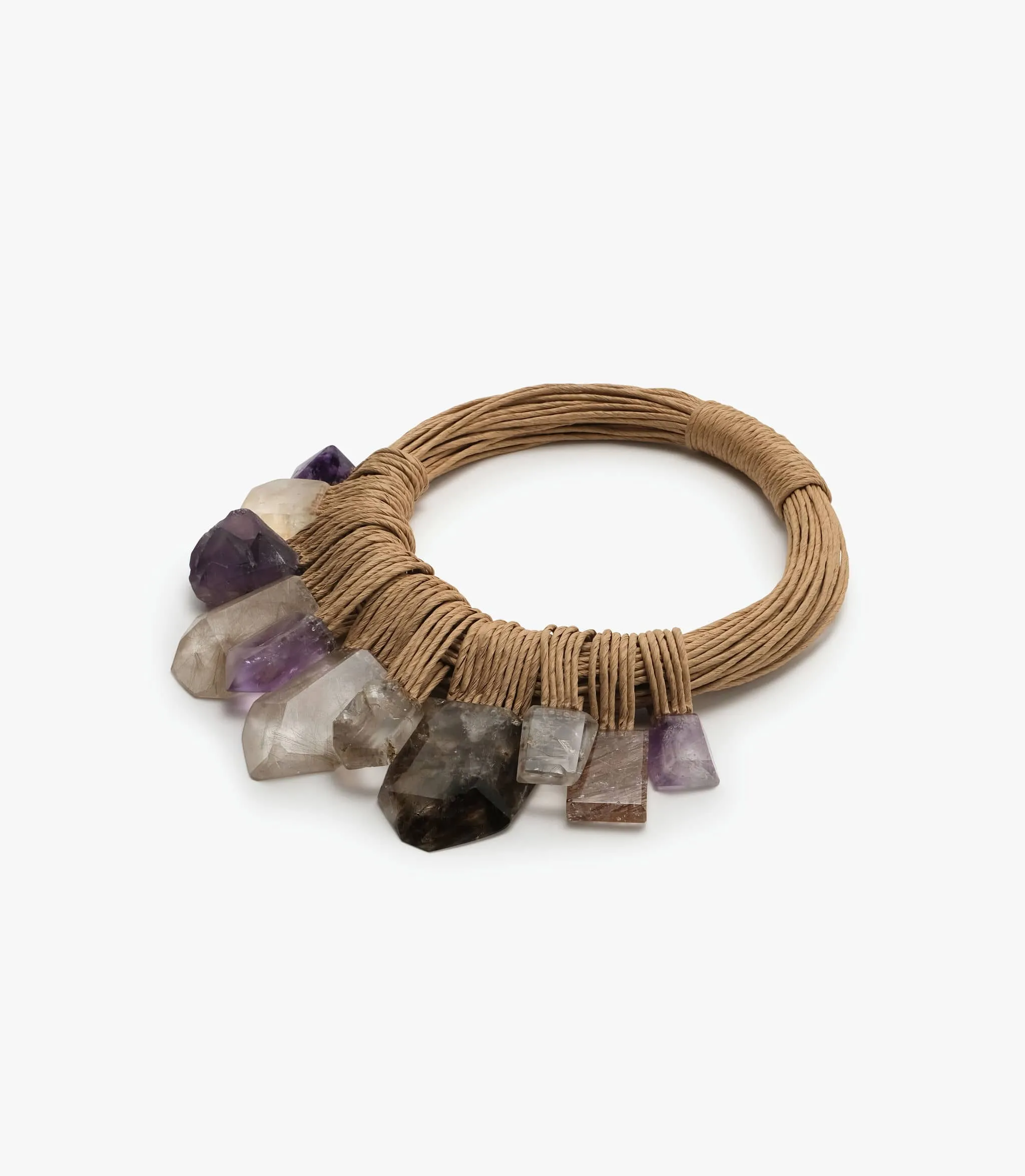 50th anniversary necklace: amethyst, crystal, quartz sold by Monies product image thumbnail 3