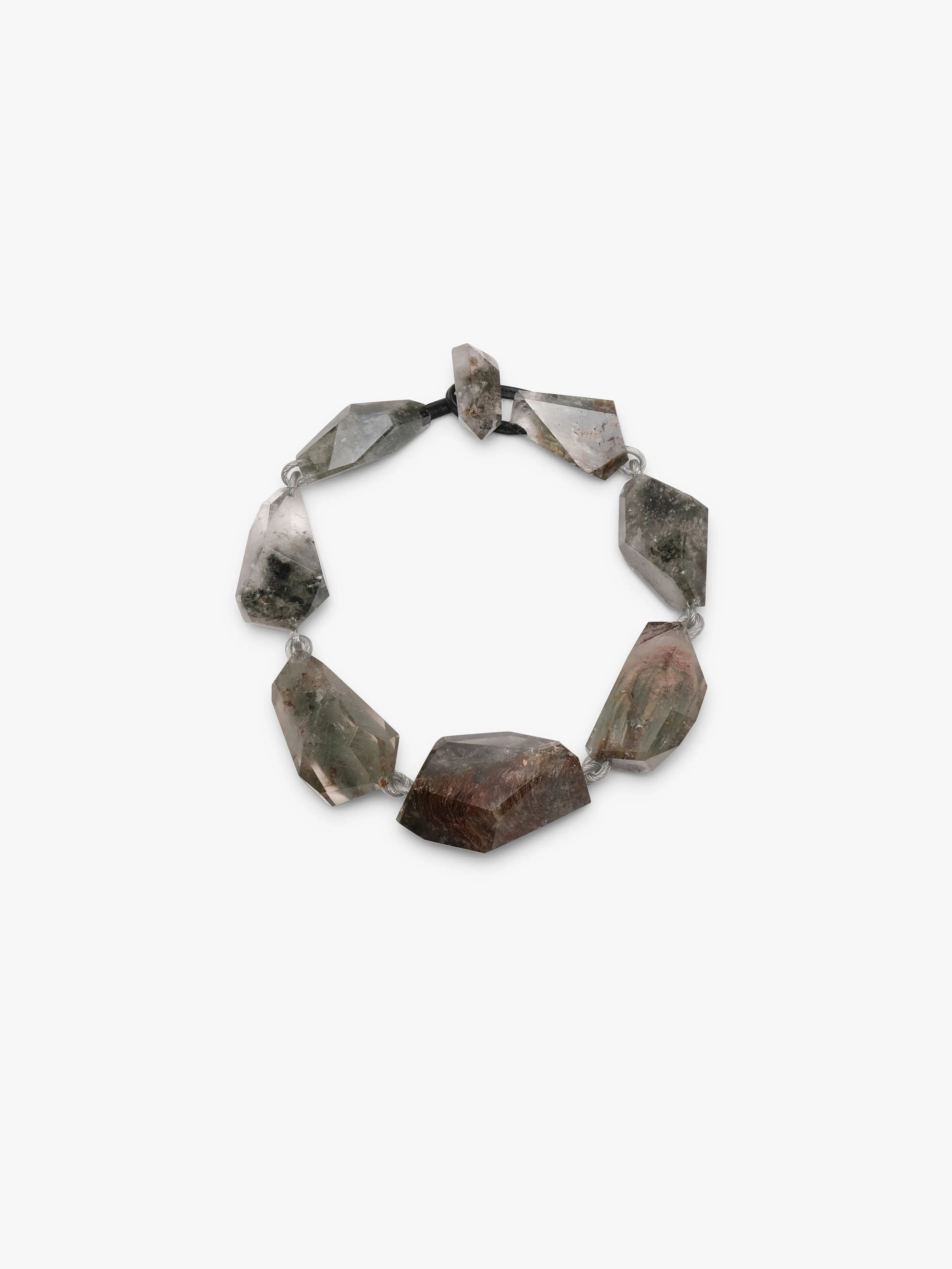 Necklace: garden quartz, wire sold by Monies