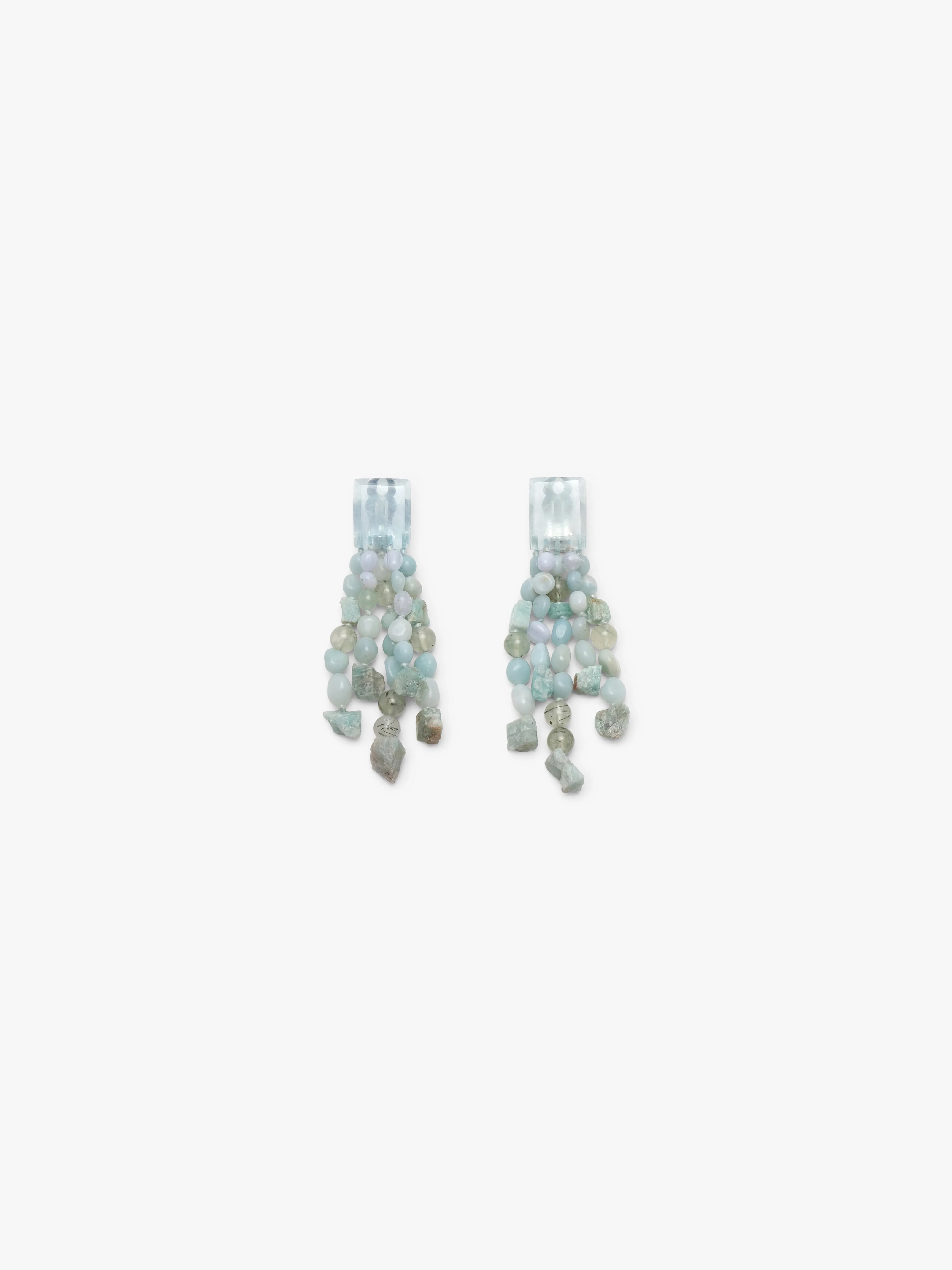 Earrings: multi materials sold by Monies