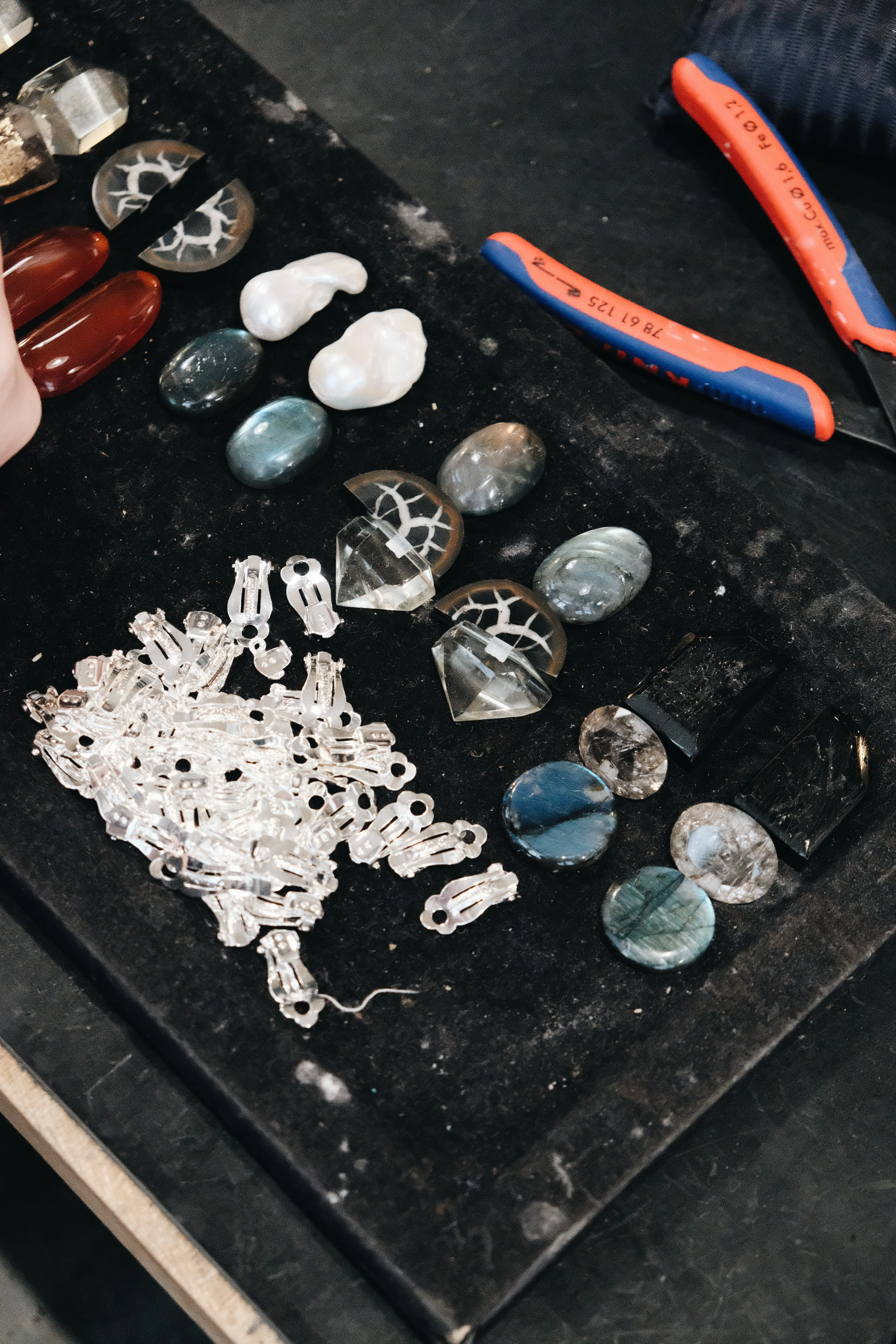 Earrings: baroque pearl, labradorite sold by Monies product image thumbnail 2