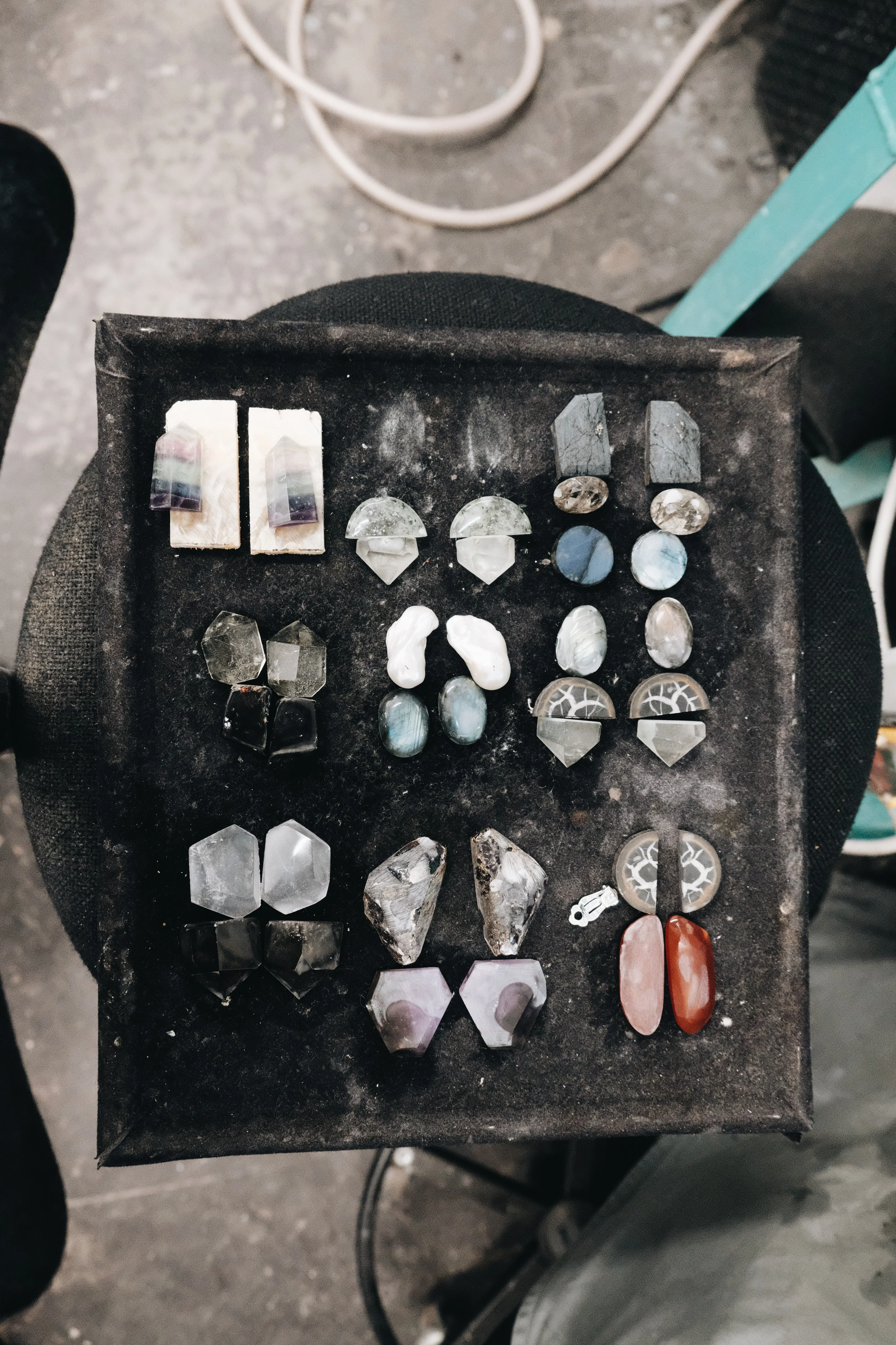 Earrings: baroque pearl, labradorite sold by Monies product image thumbnail 4