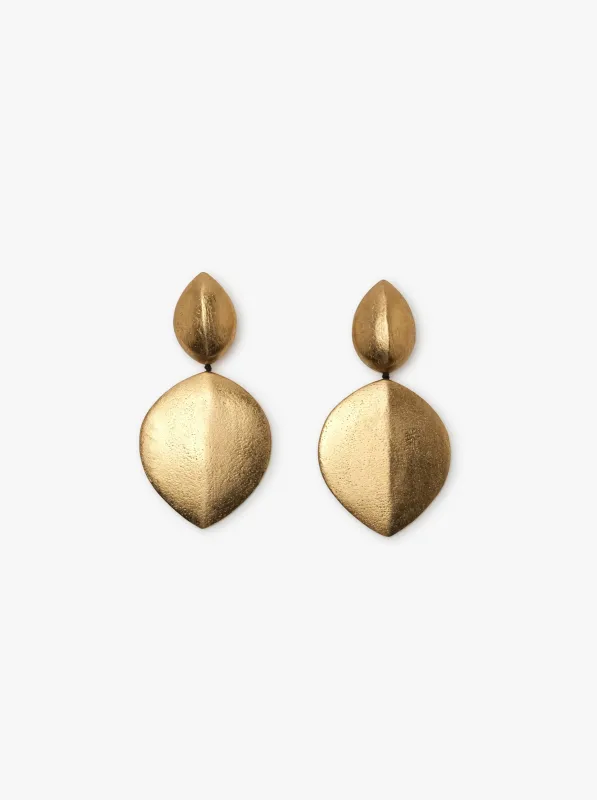 Bologna earrings: acacia, goldfoil sold by Monies