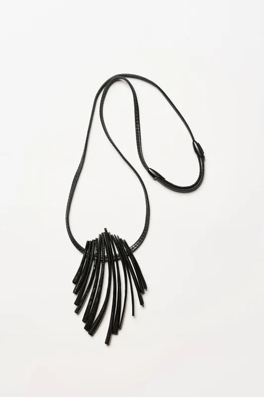 Nicole pendant: horn, leather sold by Monies