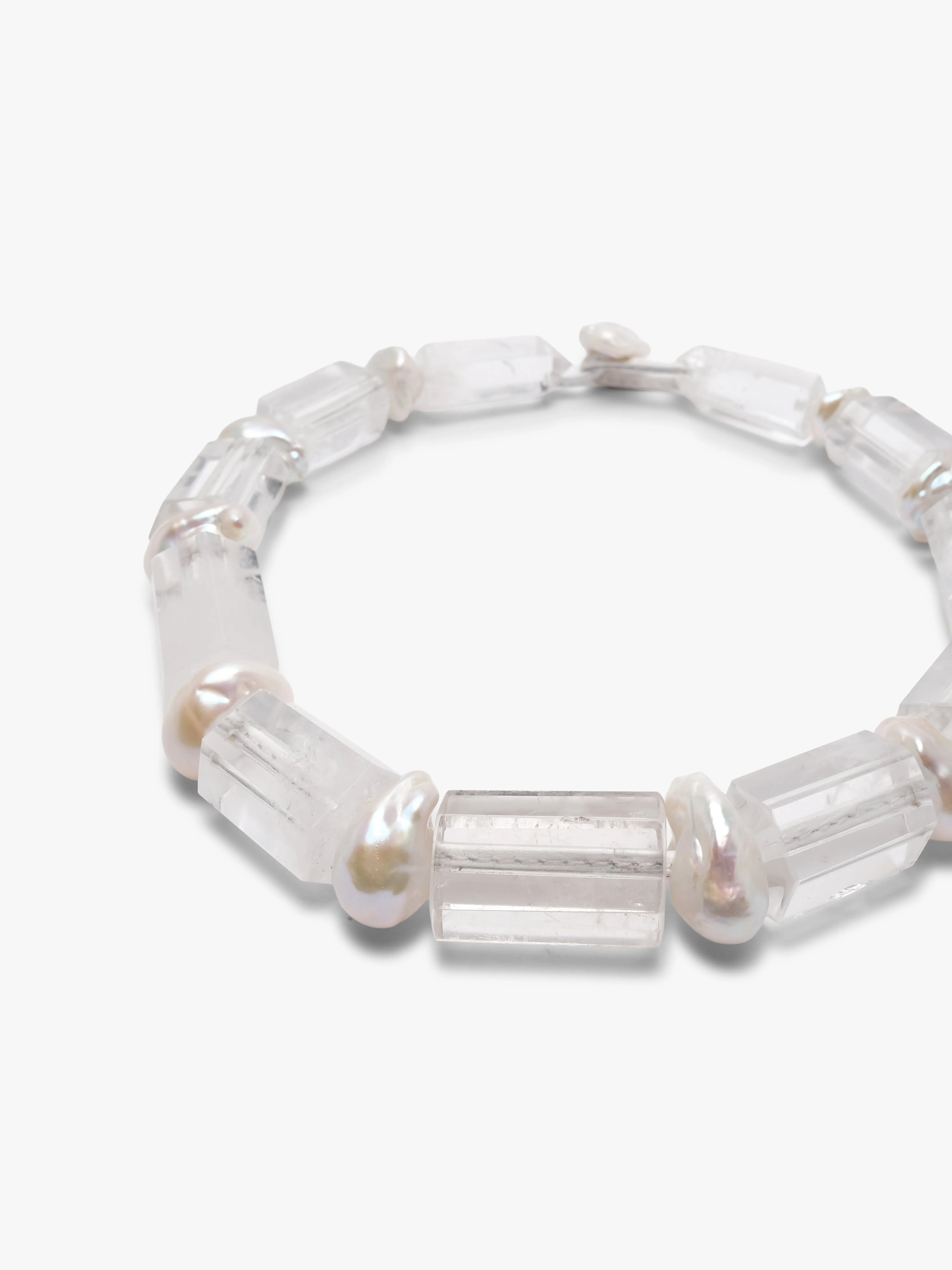 Necklace: mountain crystal, baroque pearl sold by Monies product image thumbnail 3