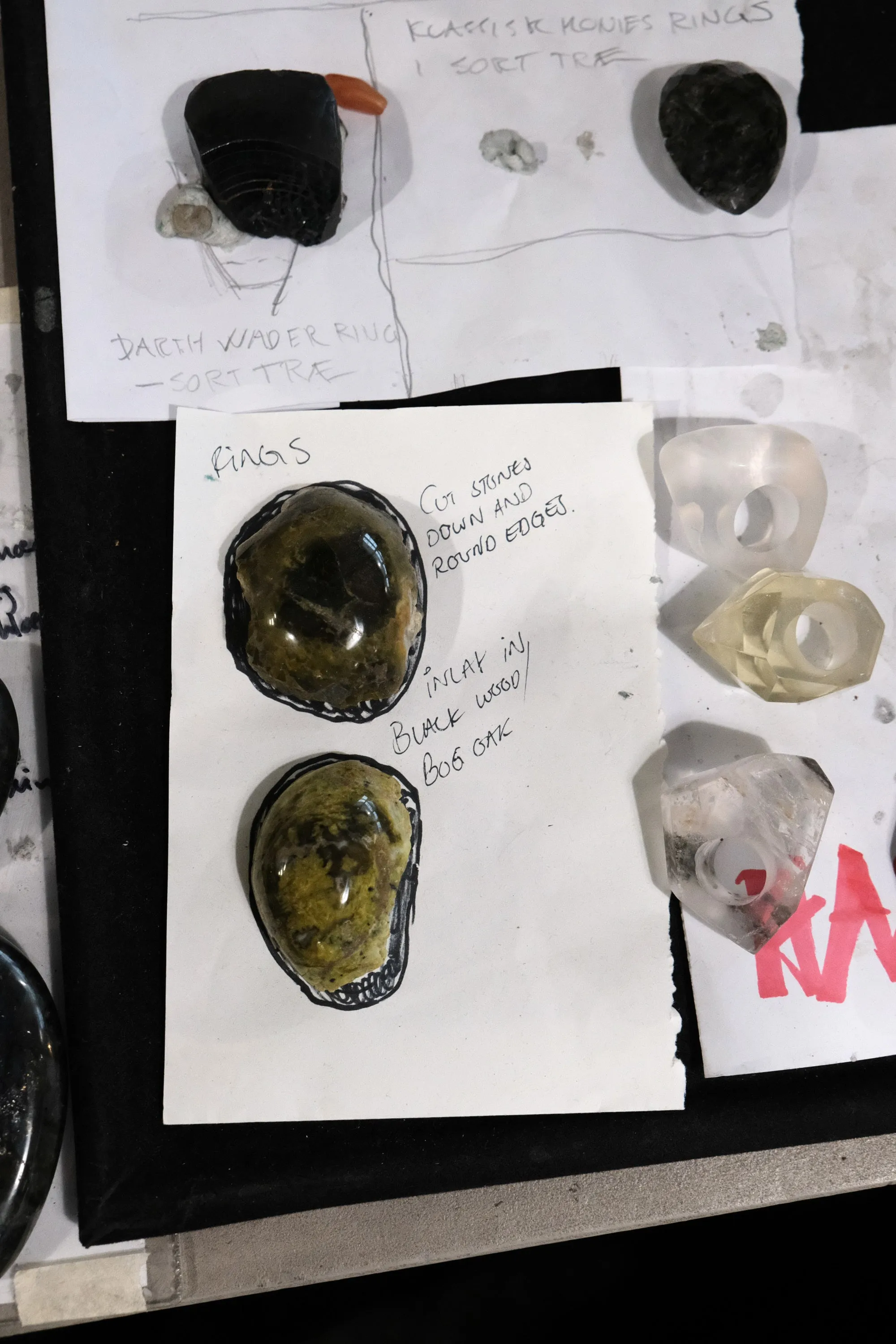 Ring: serpentine, ebony, leather sold by Monies product image thumbnail 2