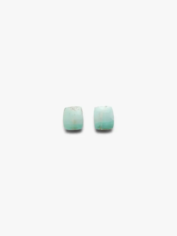 Earrings: chalcedony, leather sold by Monies