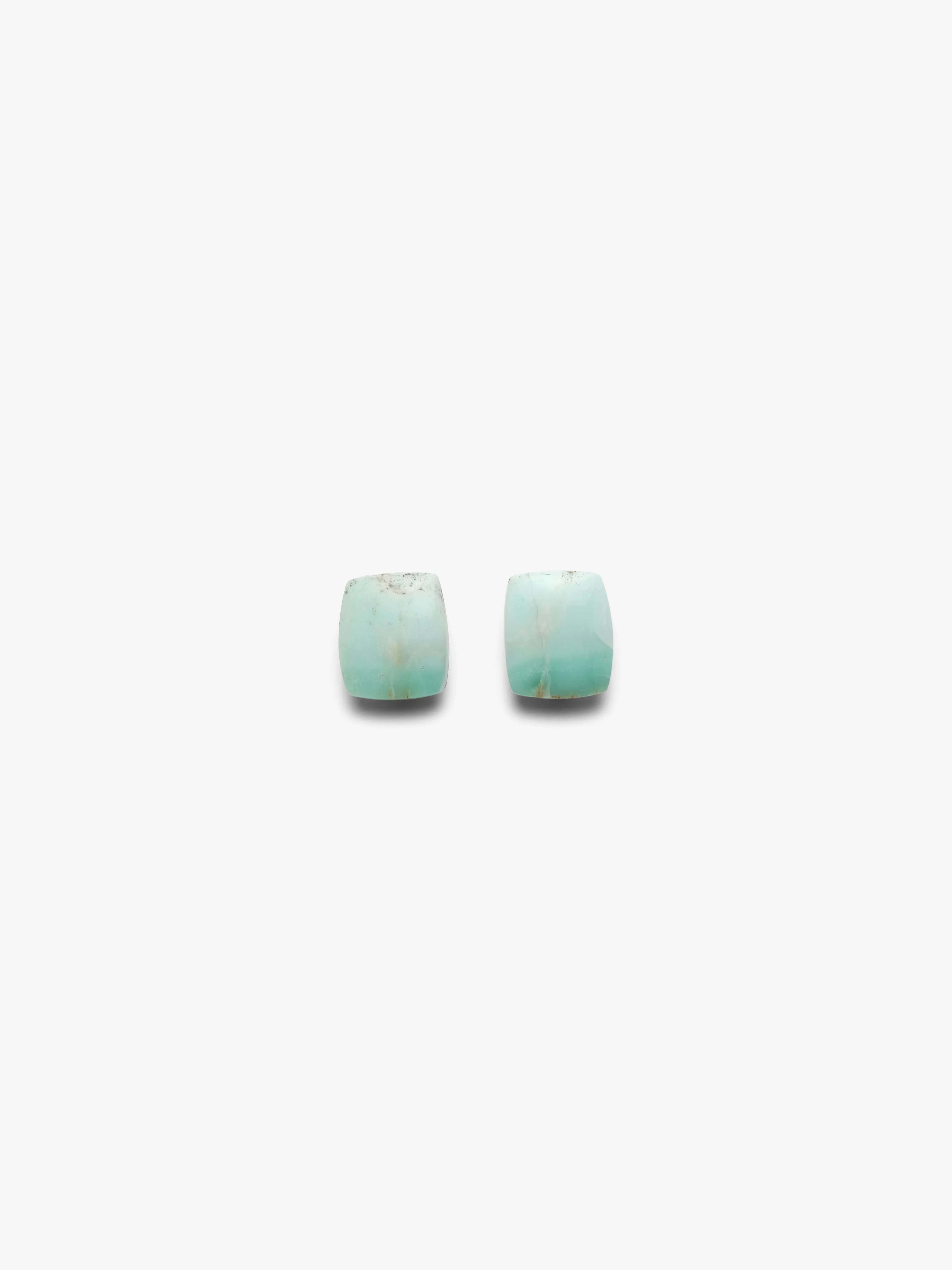Earrings: chalcedony, leather sold by Monies