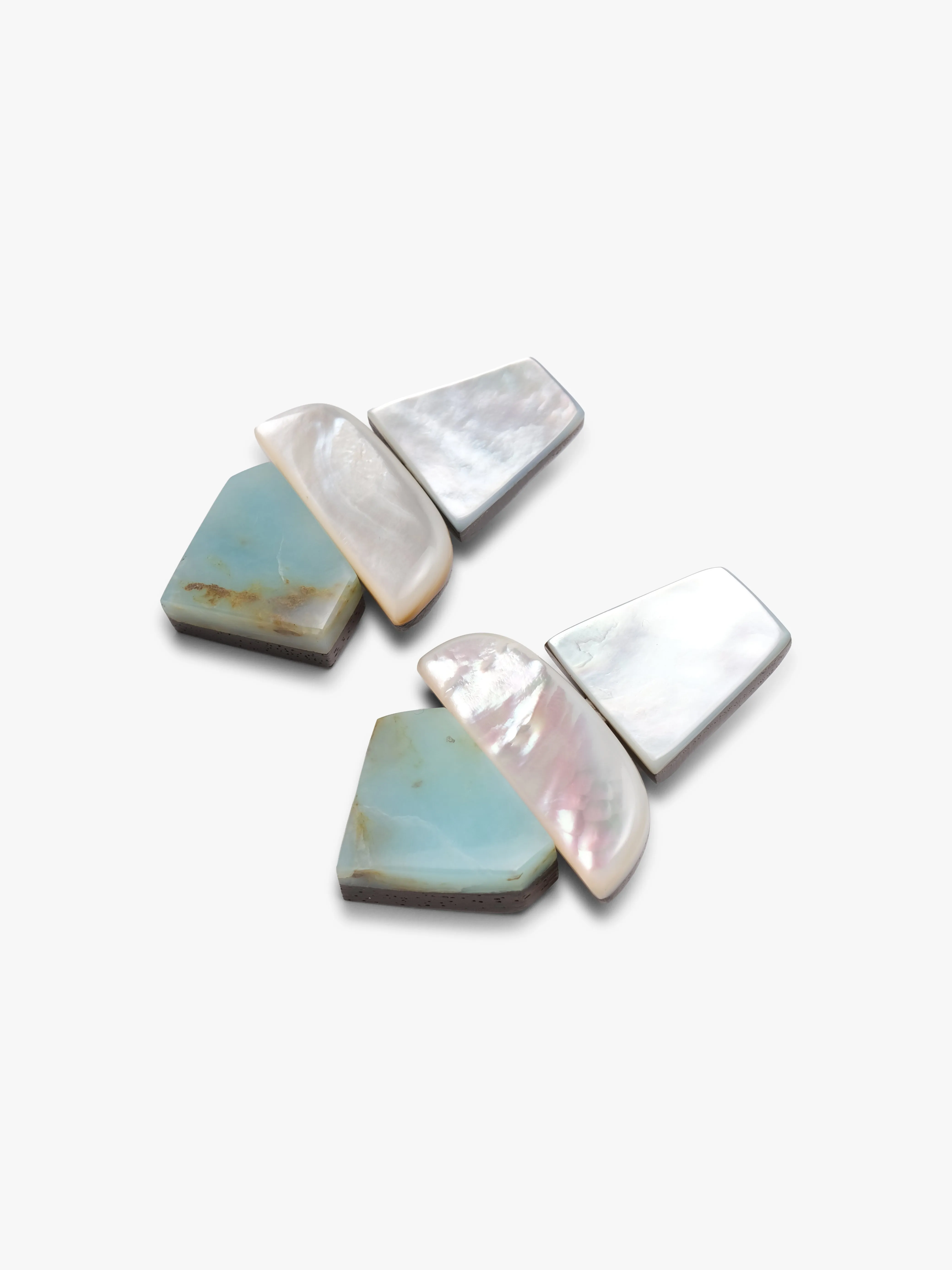 Earrings: chrysoprase, mother of pearl sold by Monies product image thumbnail 2