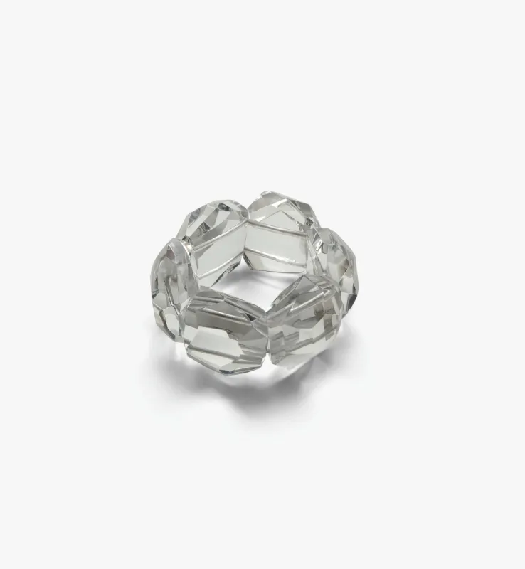 Leka bracelet: clear acrylic made by Monies