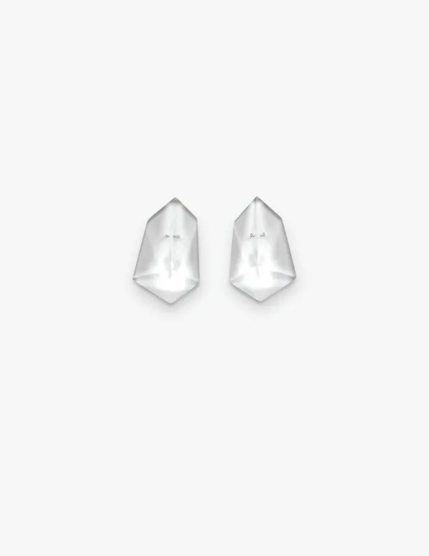 Festum stud earrings: greencast acrylic made by Monies