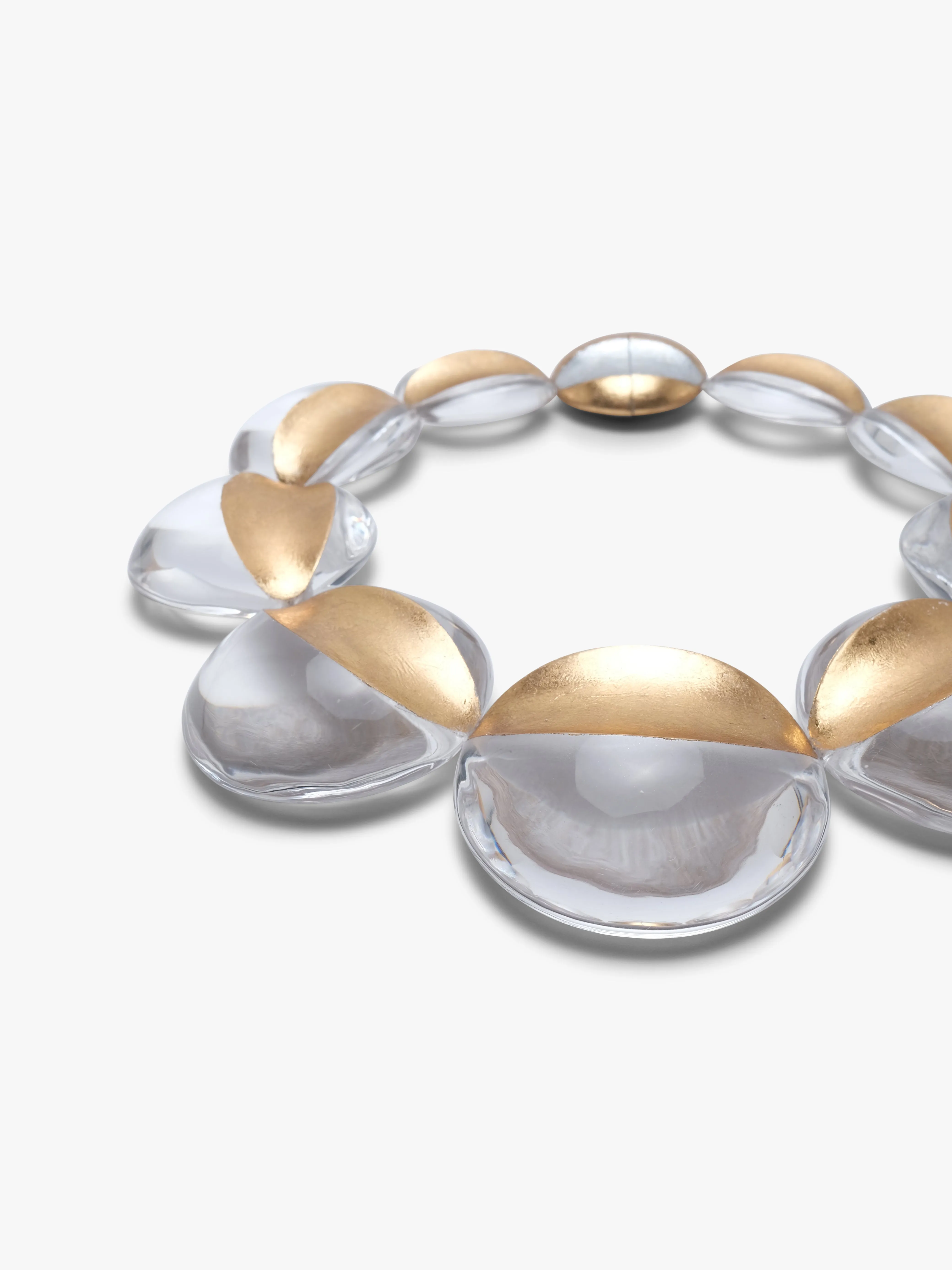 Sava necklace: greencast acrylic, goldfoil sold by Monies product image thumbnail 3